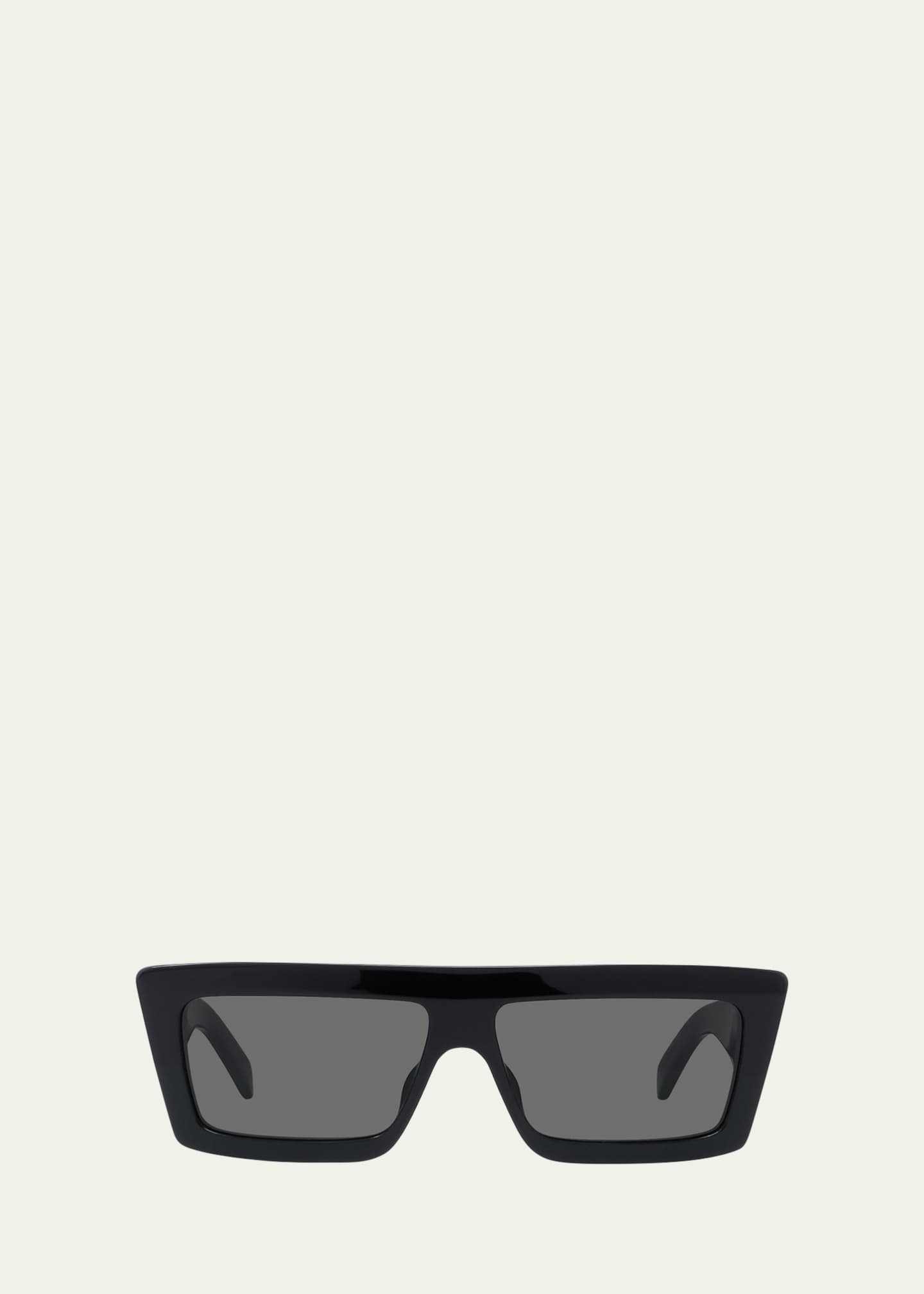 Celine Logo Rectangle Acetate Sunglasses - Bergdorf Goodman