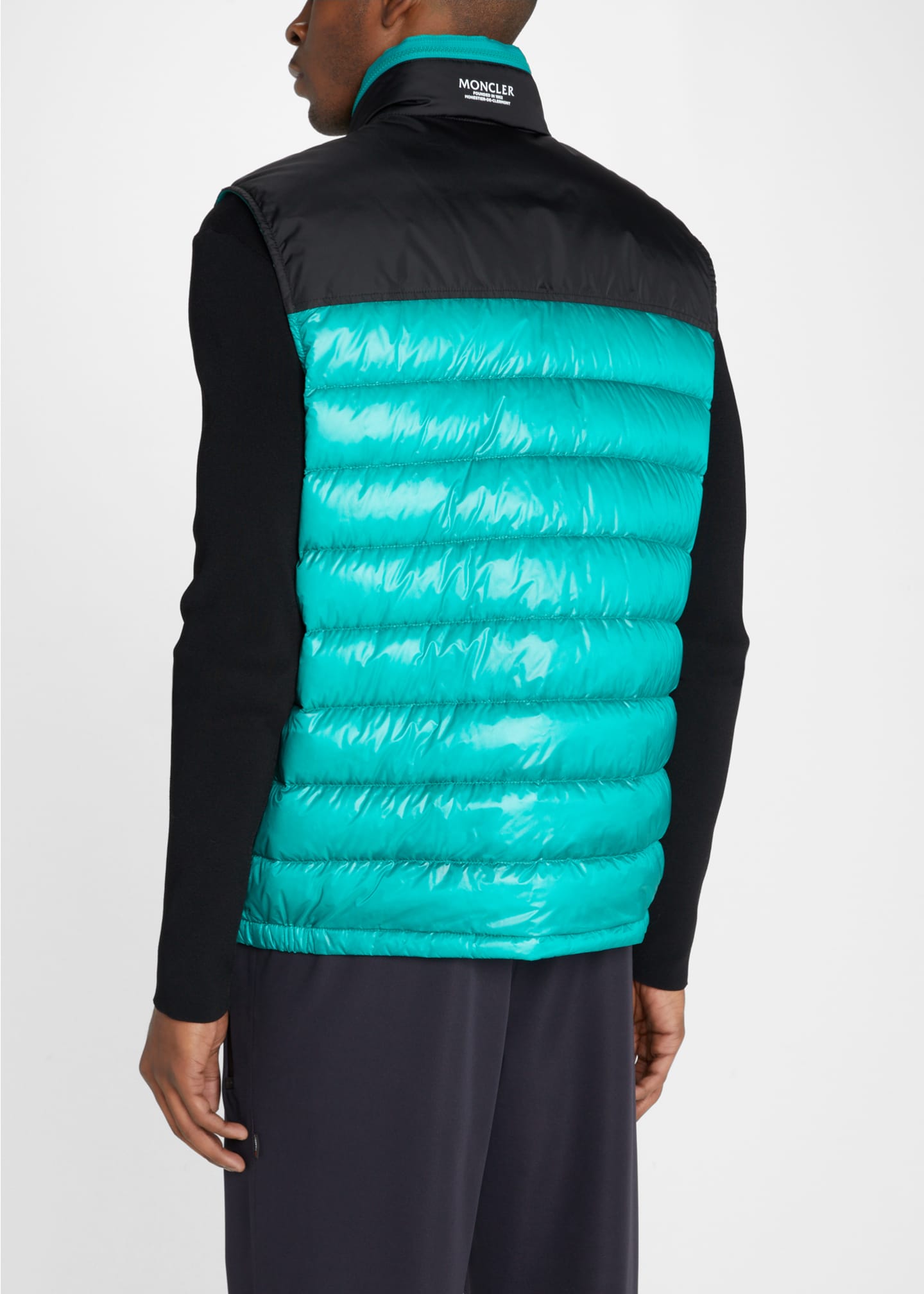 Moncler Men's ContrastYoke Puffer Vest Bergdorf Goodman