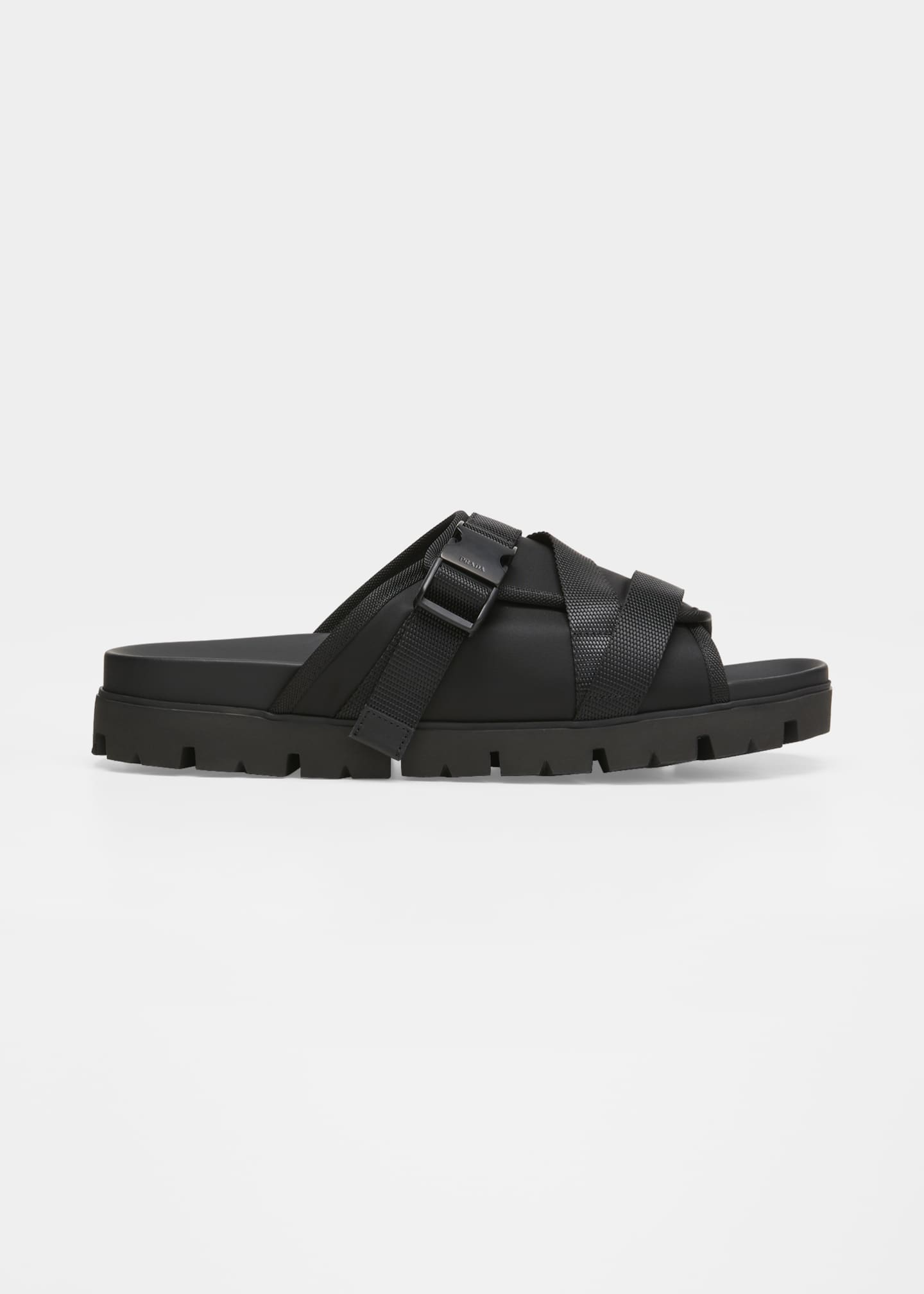 Prada black tech sandals best sale