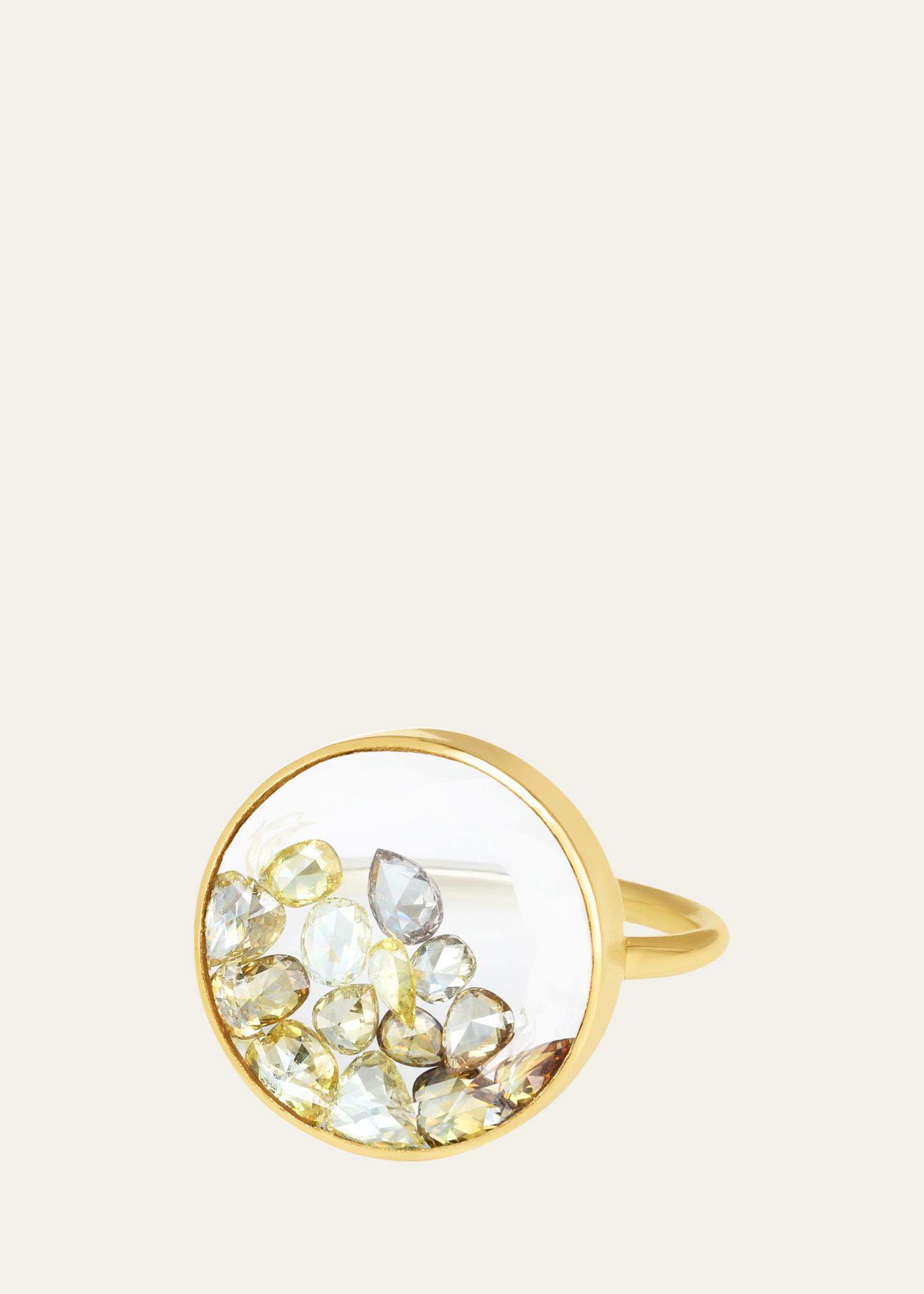 Moritz Glik Yellow Diamond Shaker Ring in 18k Gold - Bergdorf Goodman