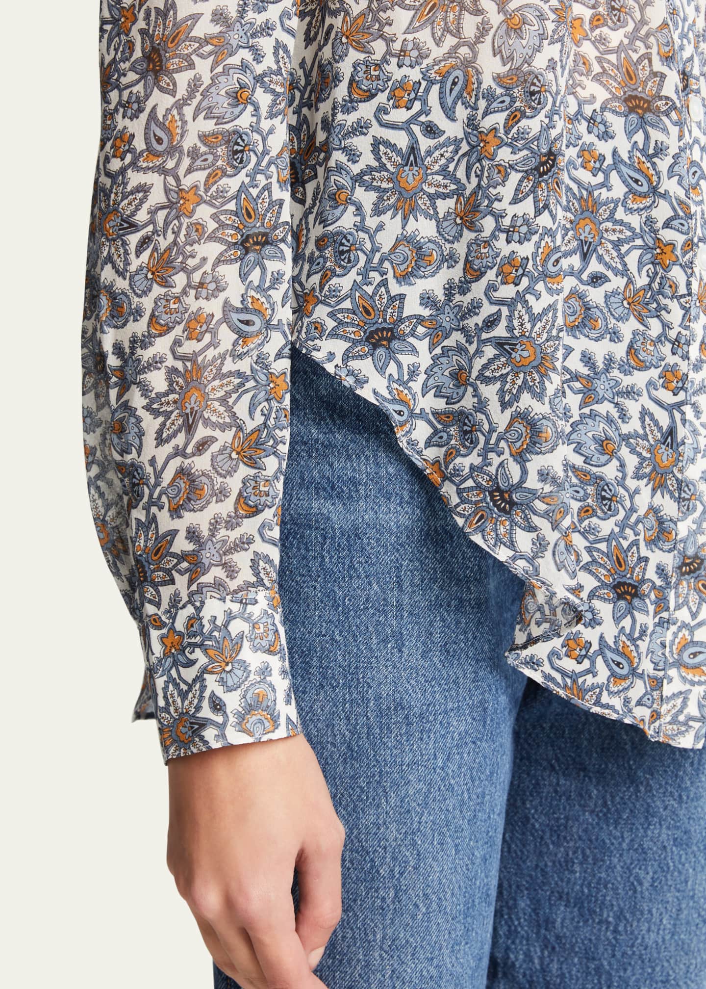 Veronica Beard Dazed Silk Shirt Image 5 of 5