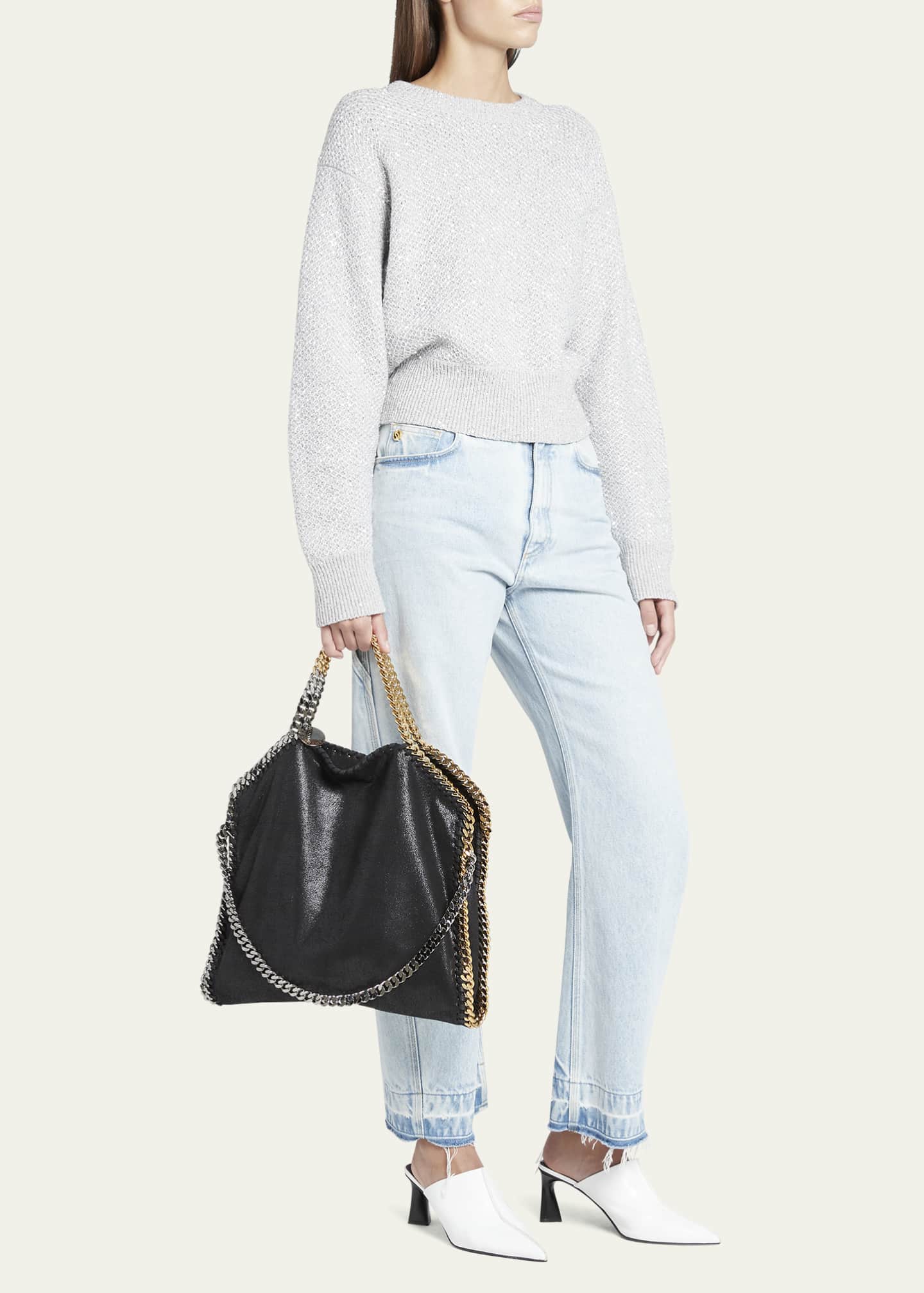 Stella McCartney Mix Galvanic 3-Chain Shimmer Tote Bag Image 5 of 5