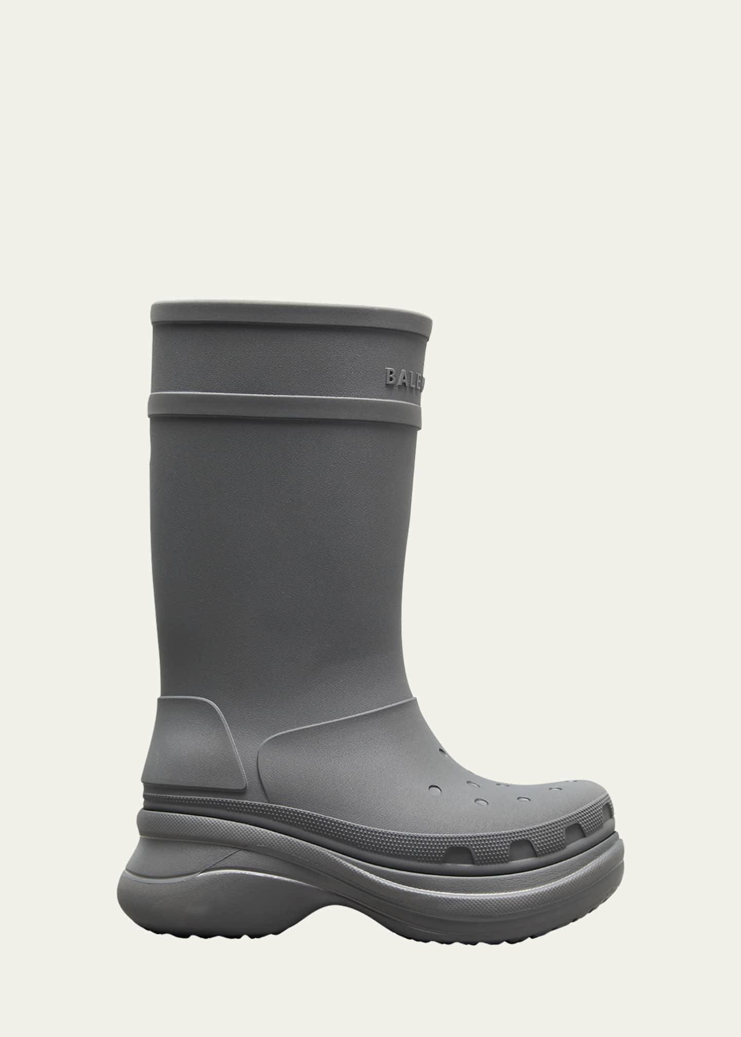 Balenciaga x Crocs™ Men's Tonal Rubber Rain Boots Bergdorf Goodman