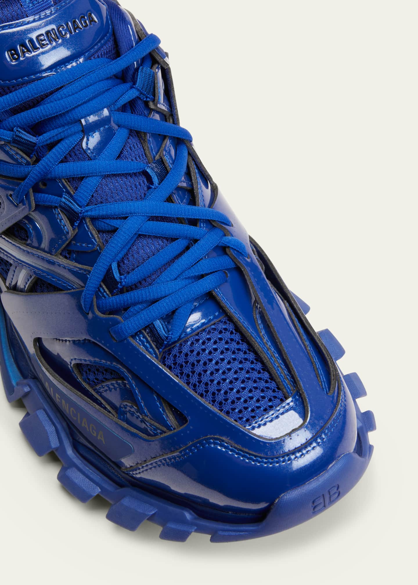 Balenciaga Men's Metallic MeshNylon Track Sneakers Bergdorf Goodman