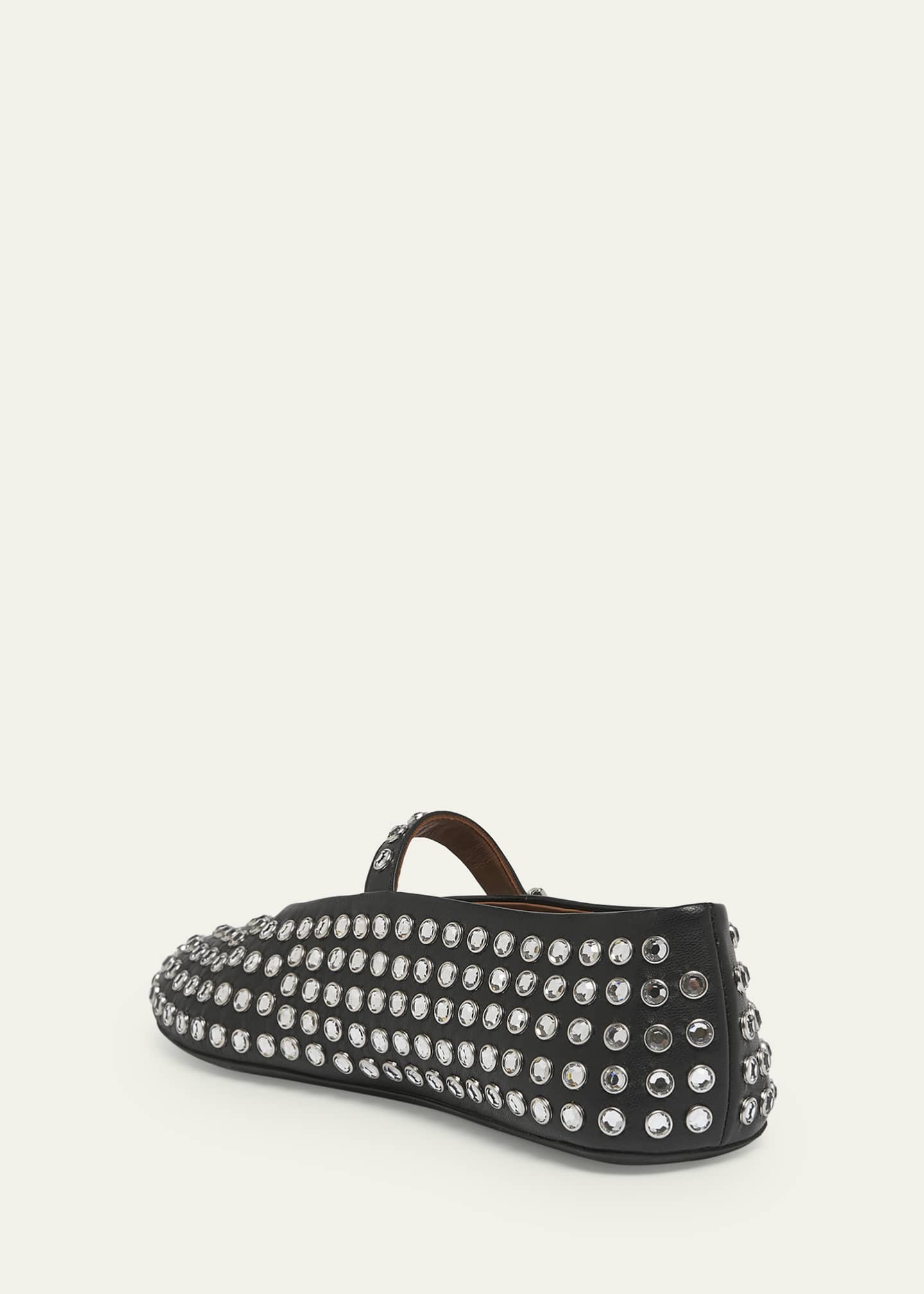 ALAIA Leather Mary Jane Flats With Allover Studs Image 4 of 5