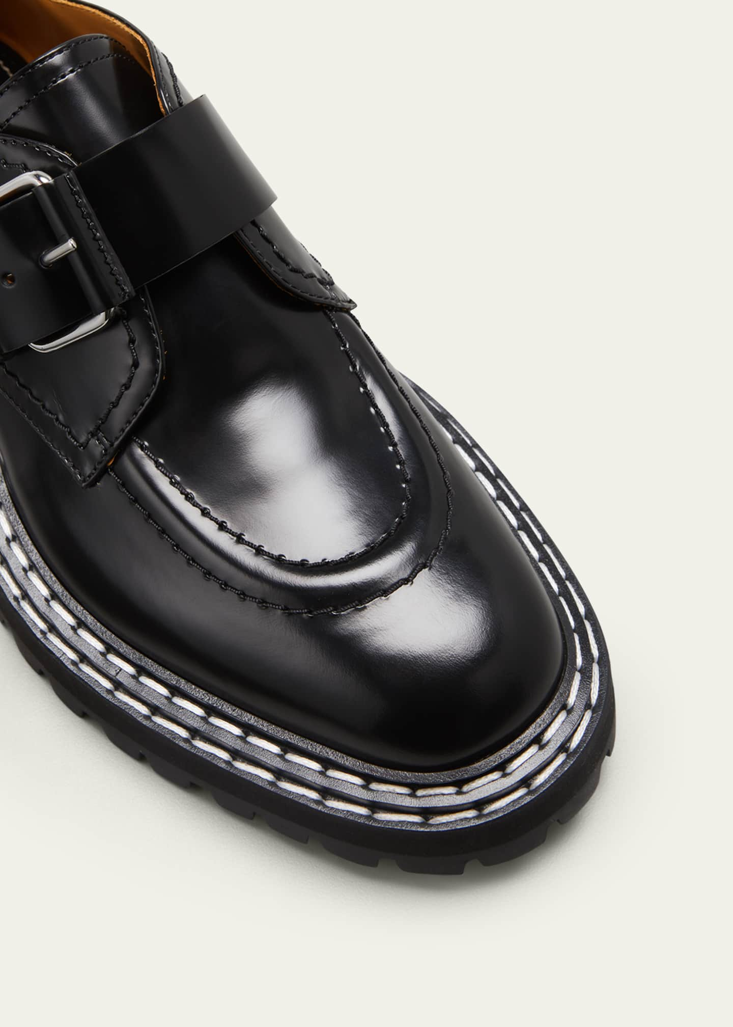 Proenza Schouler Leather Buckle Oxford Loafers - Bergdorf Goodman