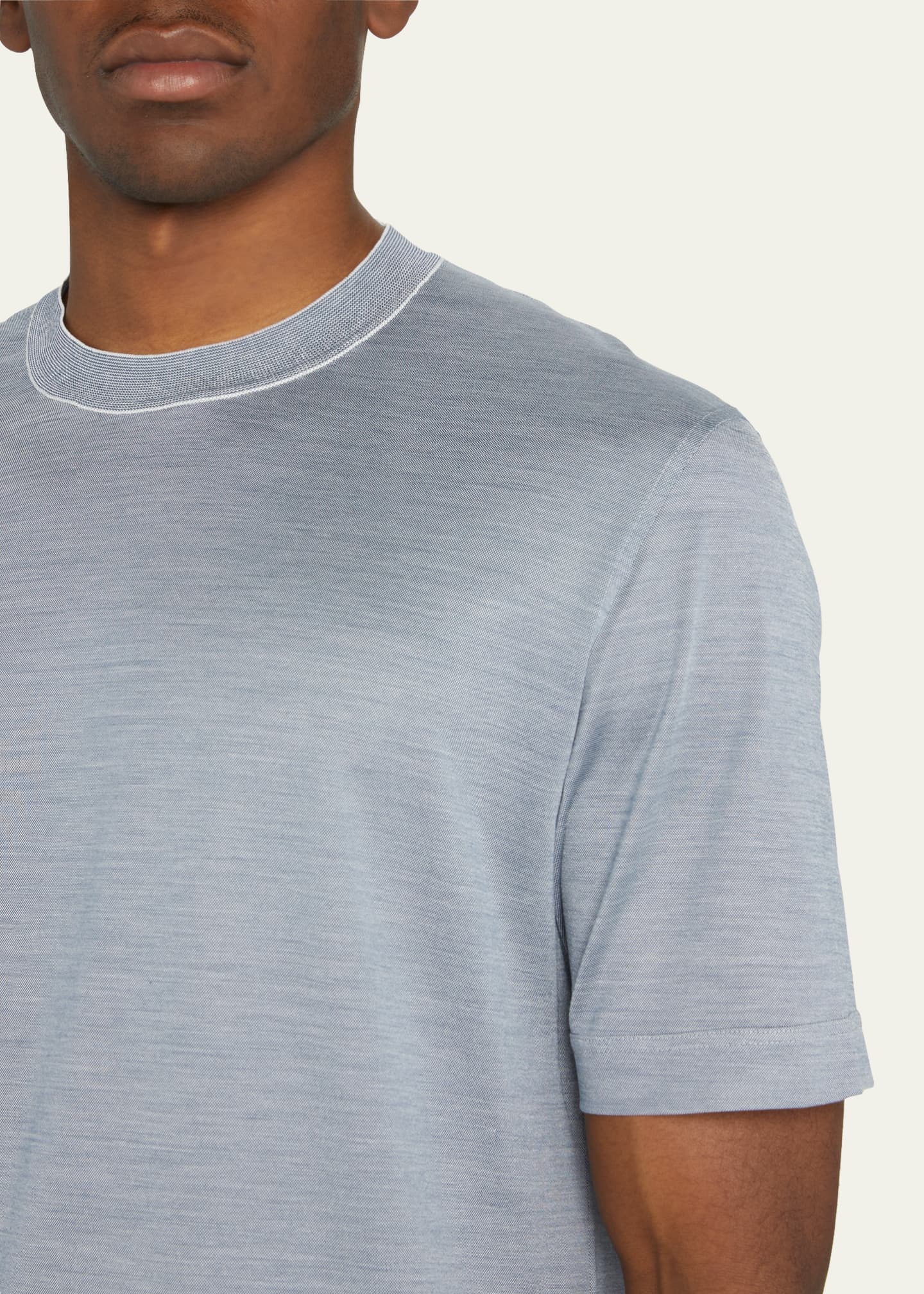 national Predictor glemme ZEGNA Men's Solid Silk-Blend T-Shirt - Bergdorf Goodman