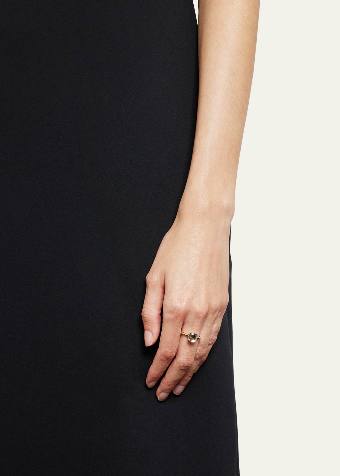Pomellato Nudo Petite Rose Gold & White Topaz Ring Image 2 of 3