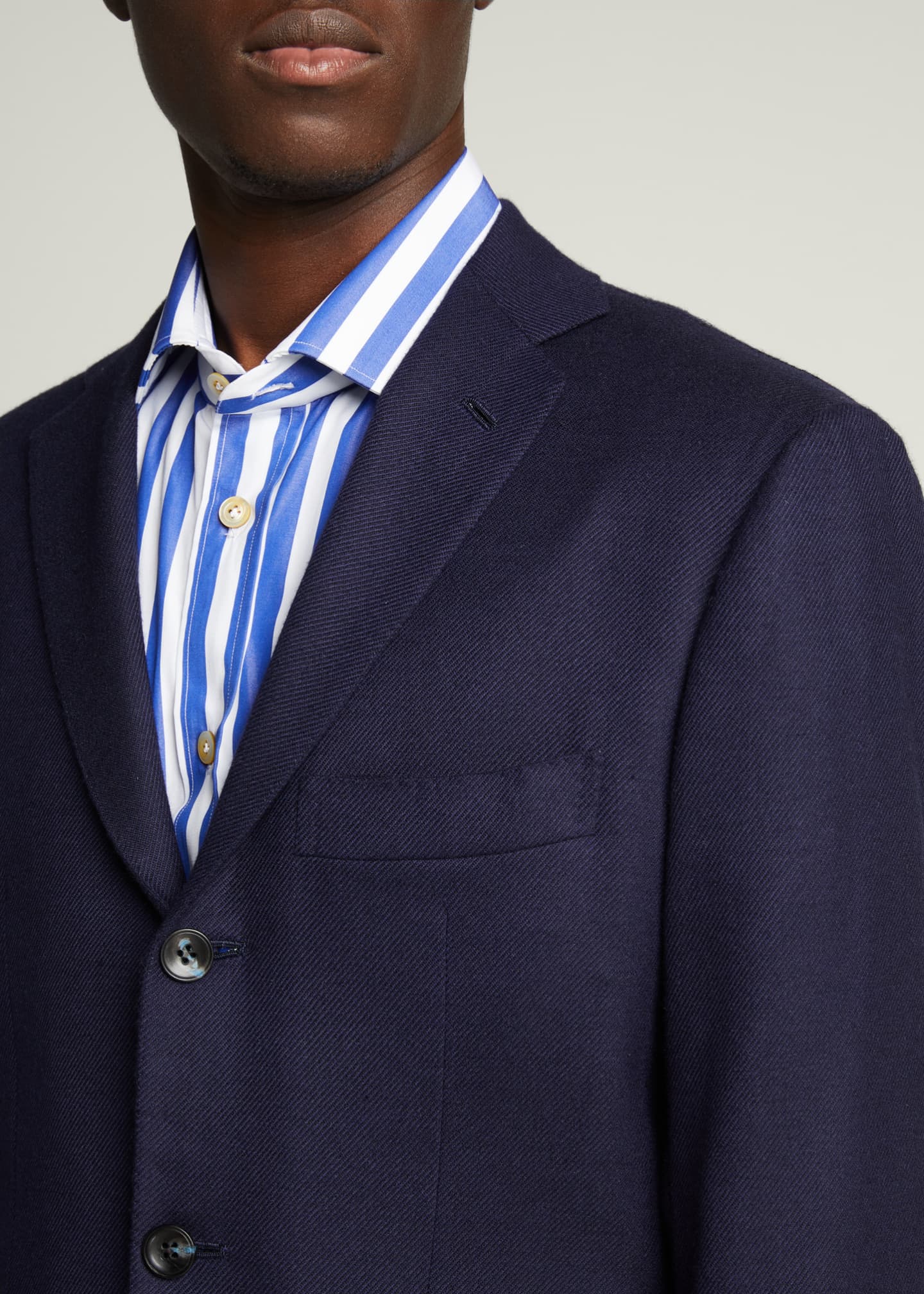 Kiton Men s Cashmere Silk Solid Blazer Bergdorf Goodman