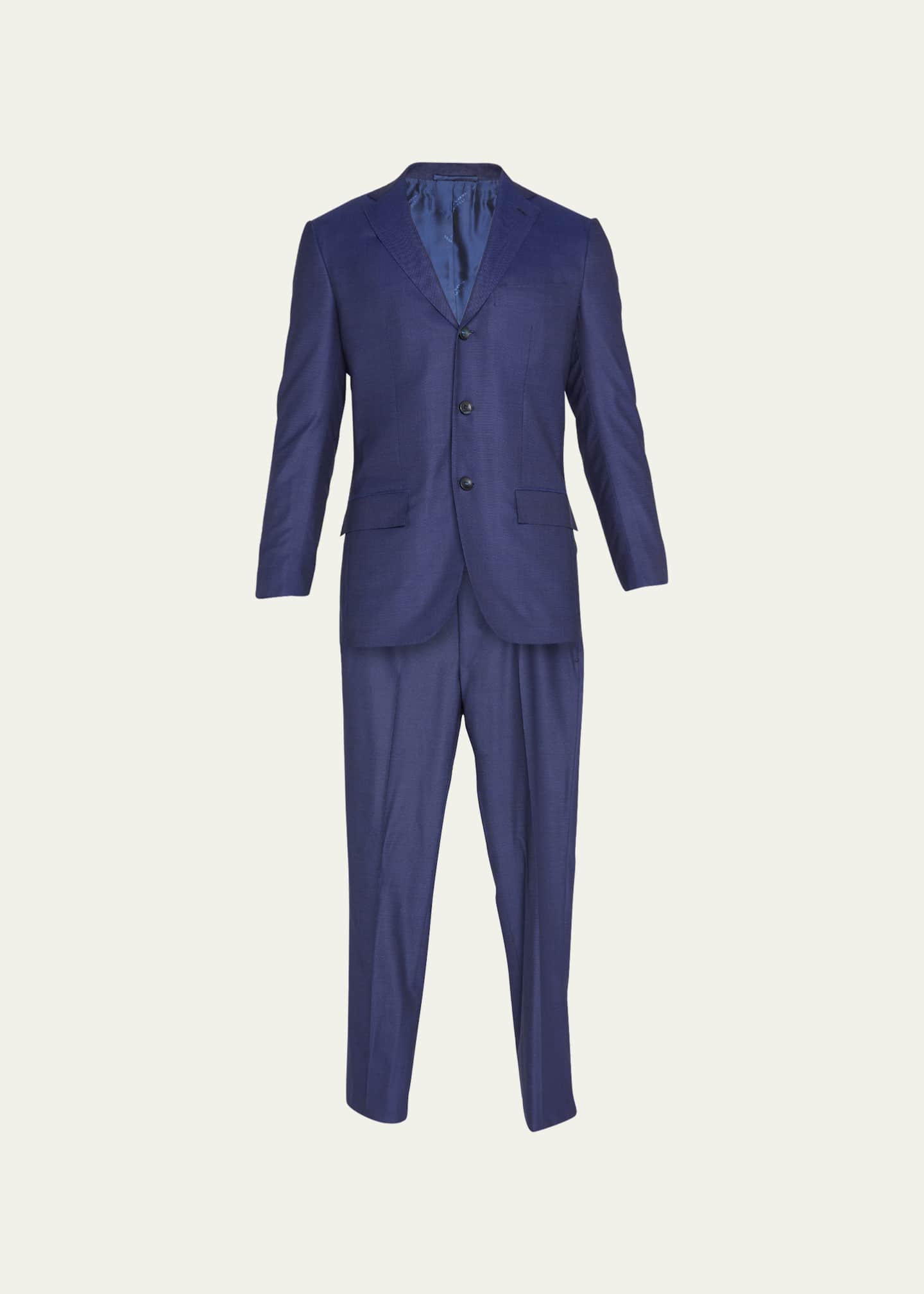 Kiton Men's Birdseye Wool Suit Bergdorf Goodman