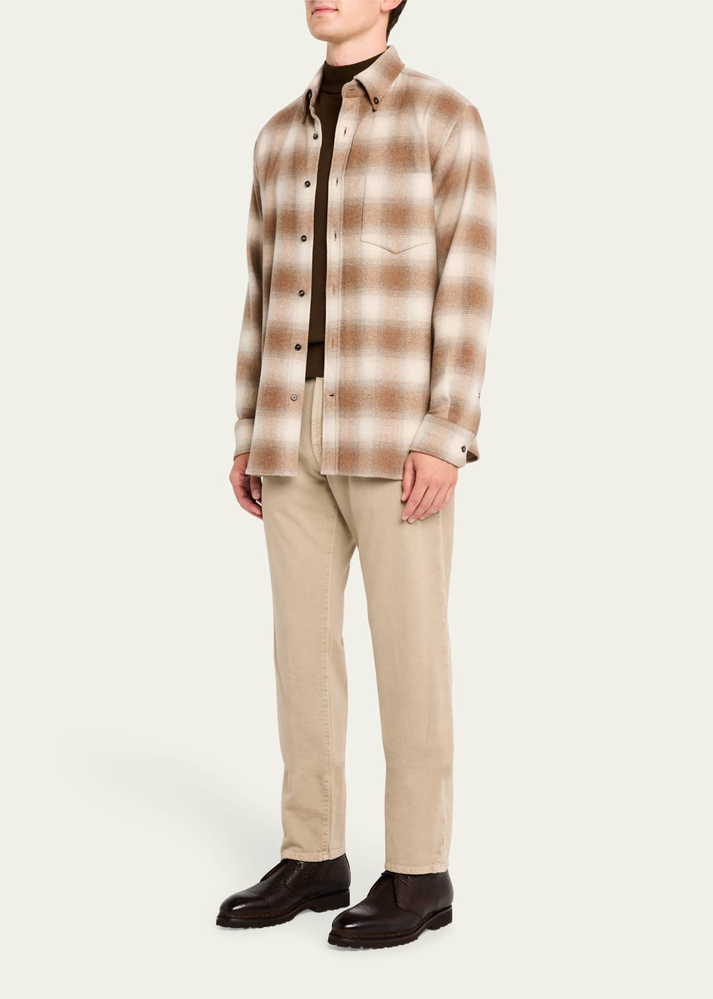 Bontoni Men's Desert Norwegian Bison Leather Chukka Boots Image 3 of 6