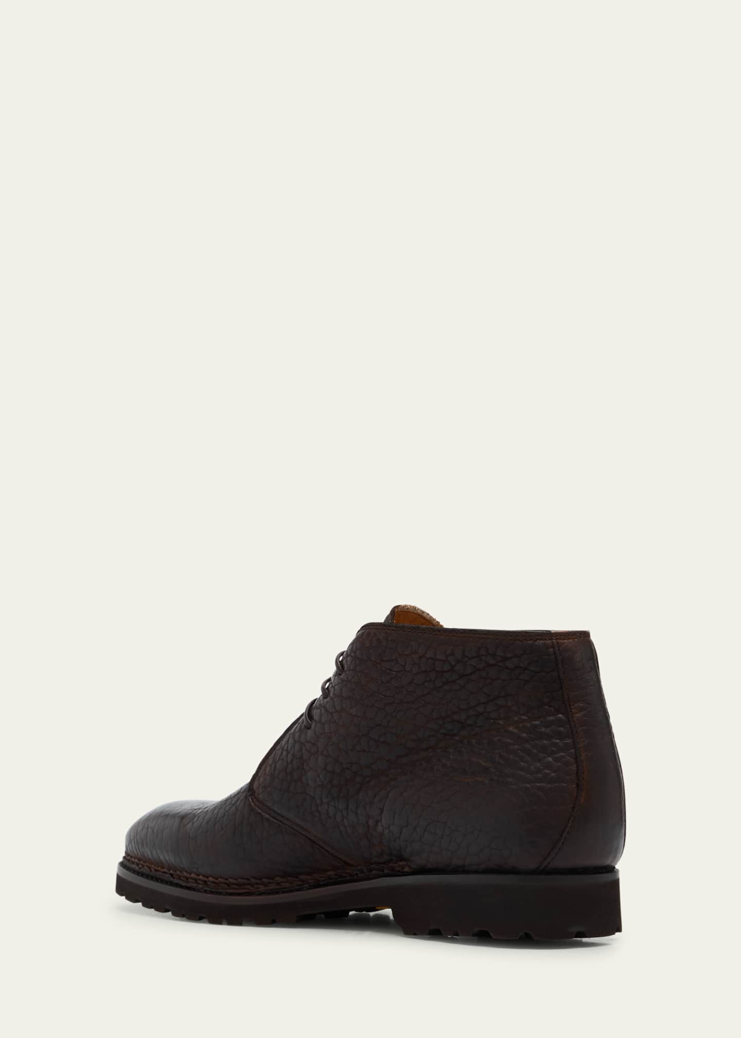 Bontoni Men's Desert Norwegian Bison Leather Chukka Boots Image 4 of 6