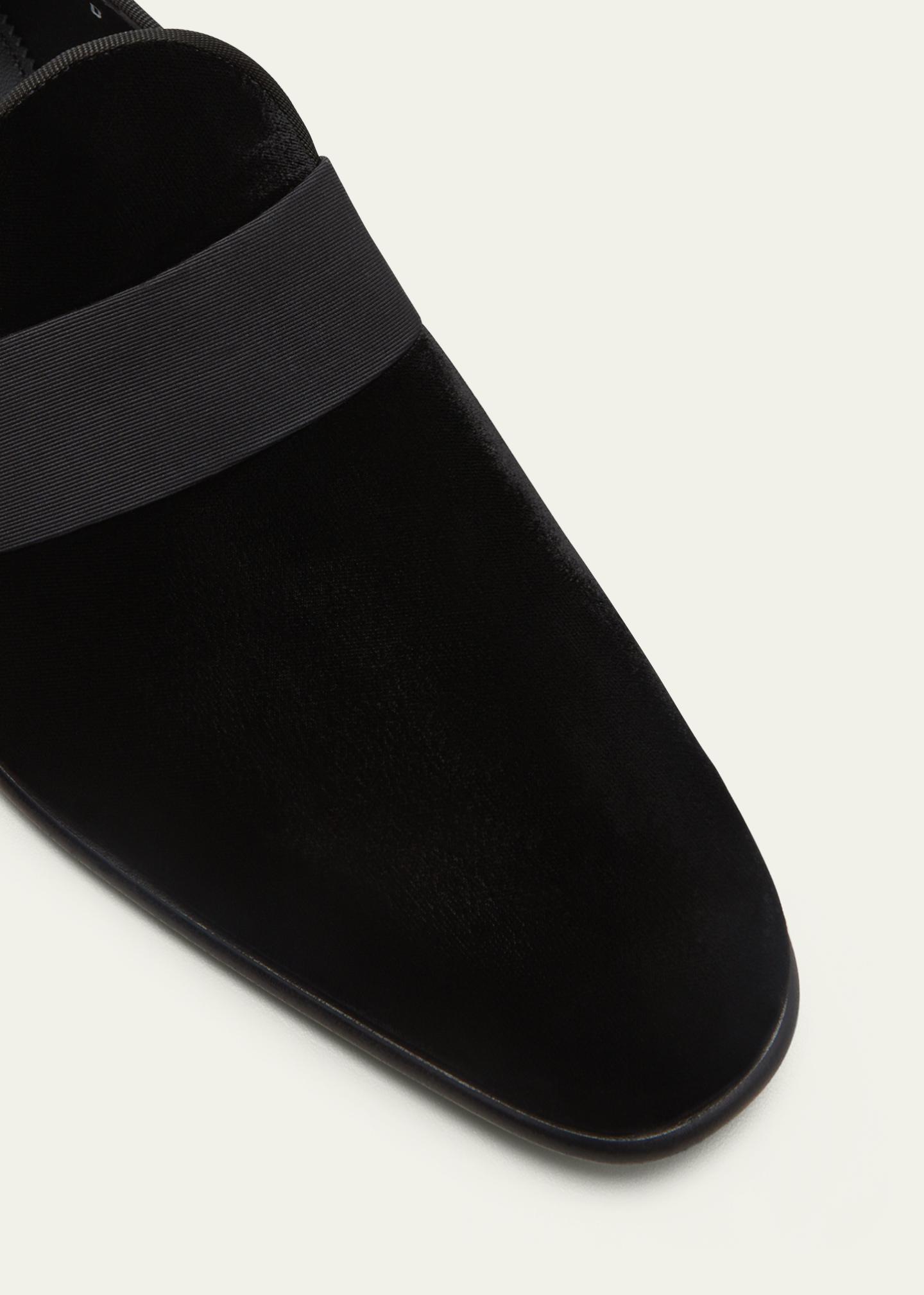 Santoni Black Velvet Men\'s Slip-Ons, Never Worn, With Dust Bags Santoni Men main image 3