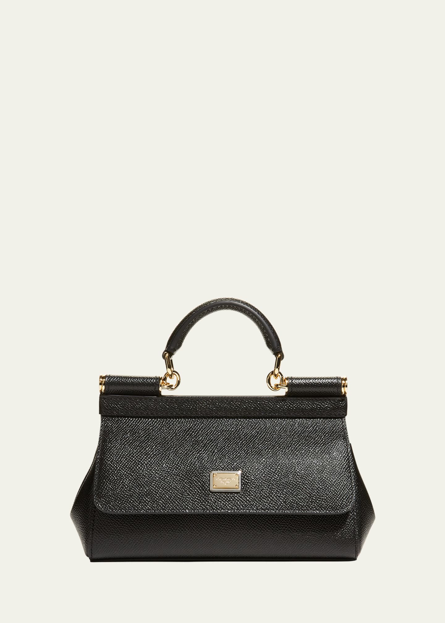 Dolce & Gabbana Black Sicily Small Leather Bag