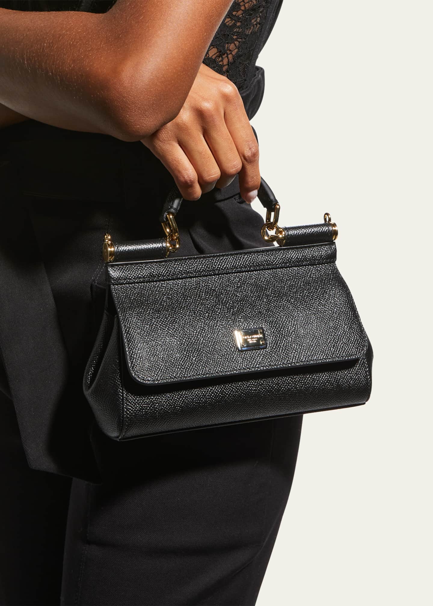 Dolce&Gabbana Sicily Small Leather TopHandle Bag Bergdorf Goodman