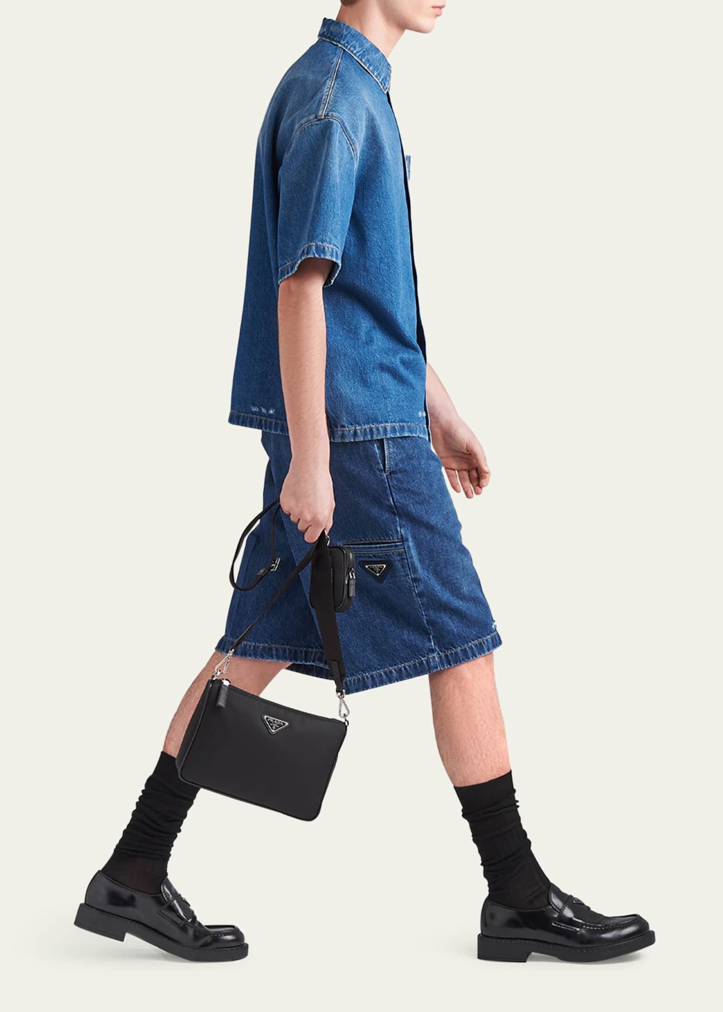 Prada Men's Nylon Crossbody Bag - Bergdorf Goodman