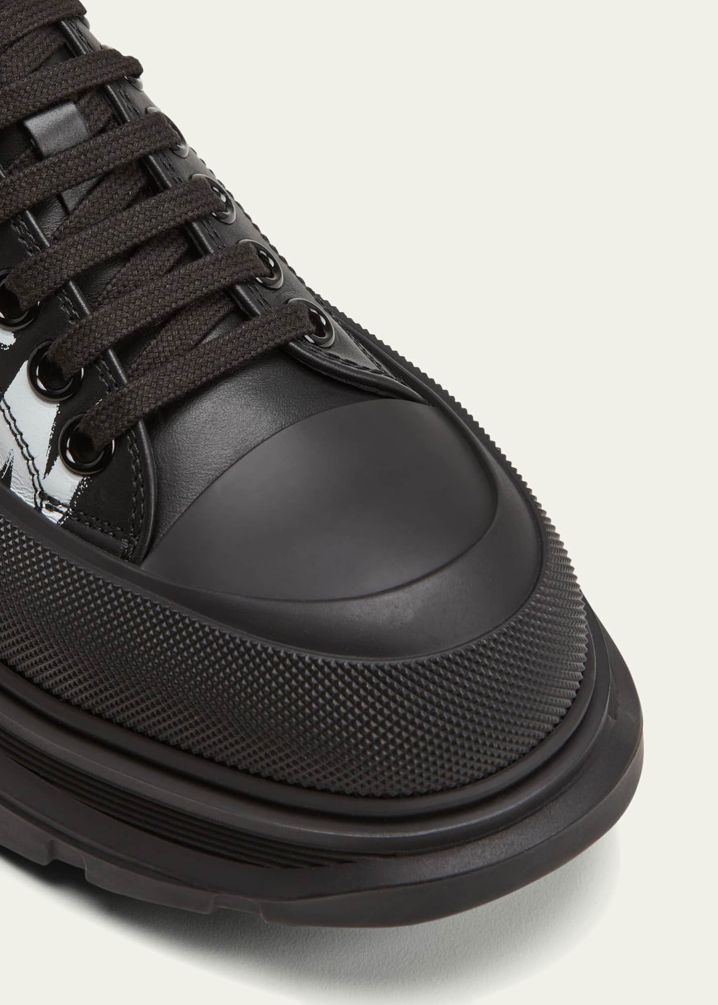 Alexander McQueen Men's Tread Slick Leather Low-Top Sneakers - Bergdorf ...