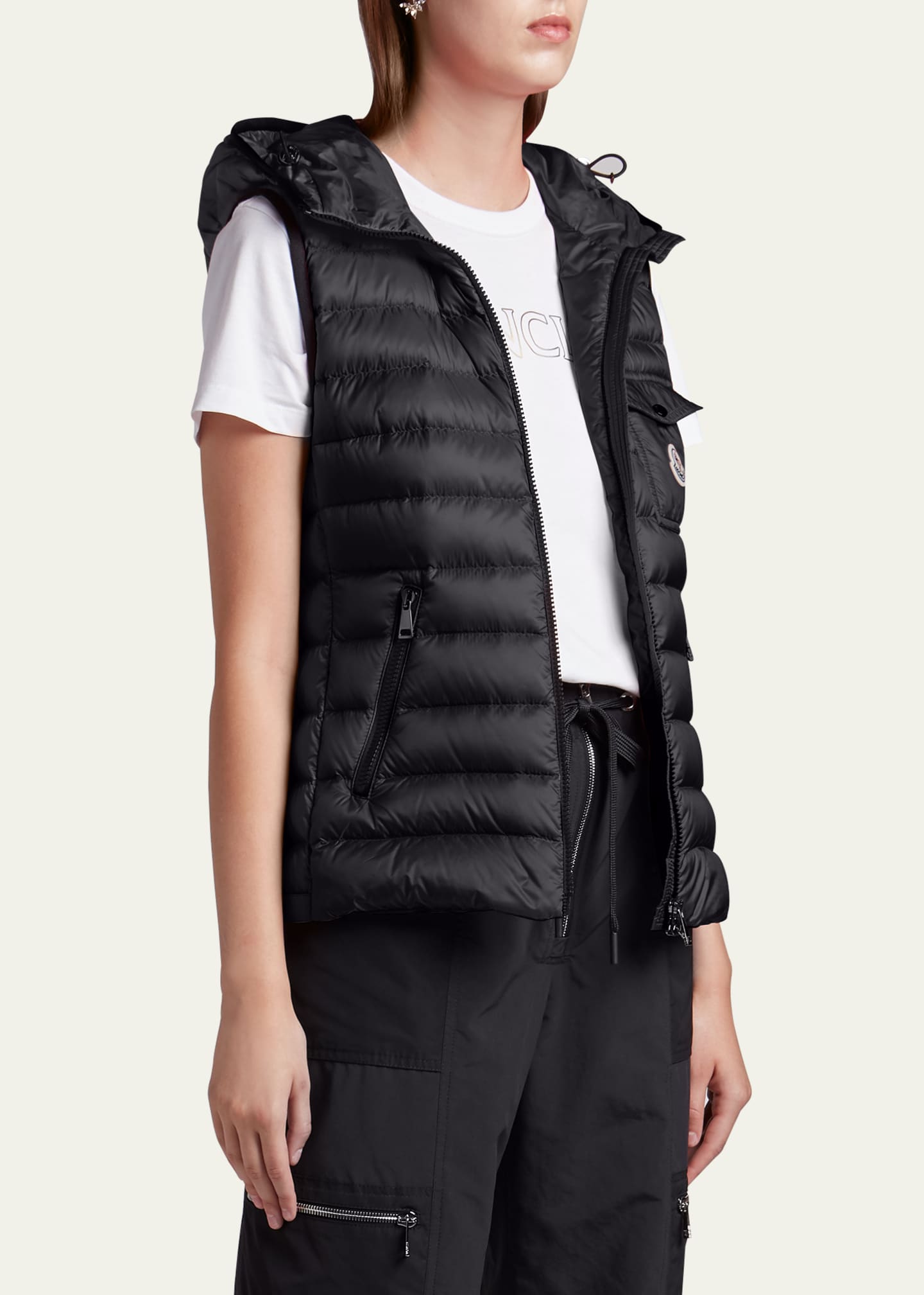 Moncler Glyco Down-Fill Hooded Vest - Bergdorf Goodman