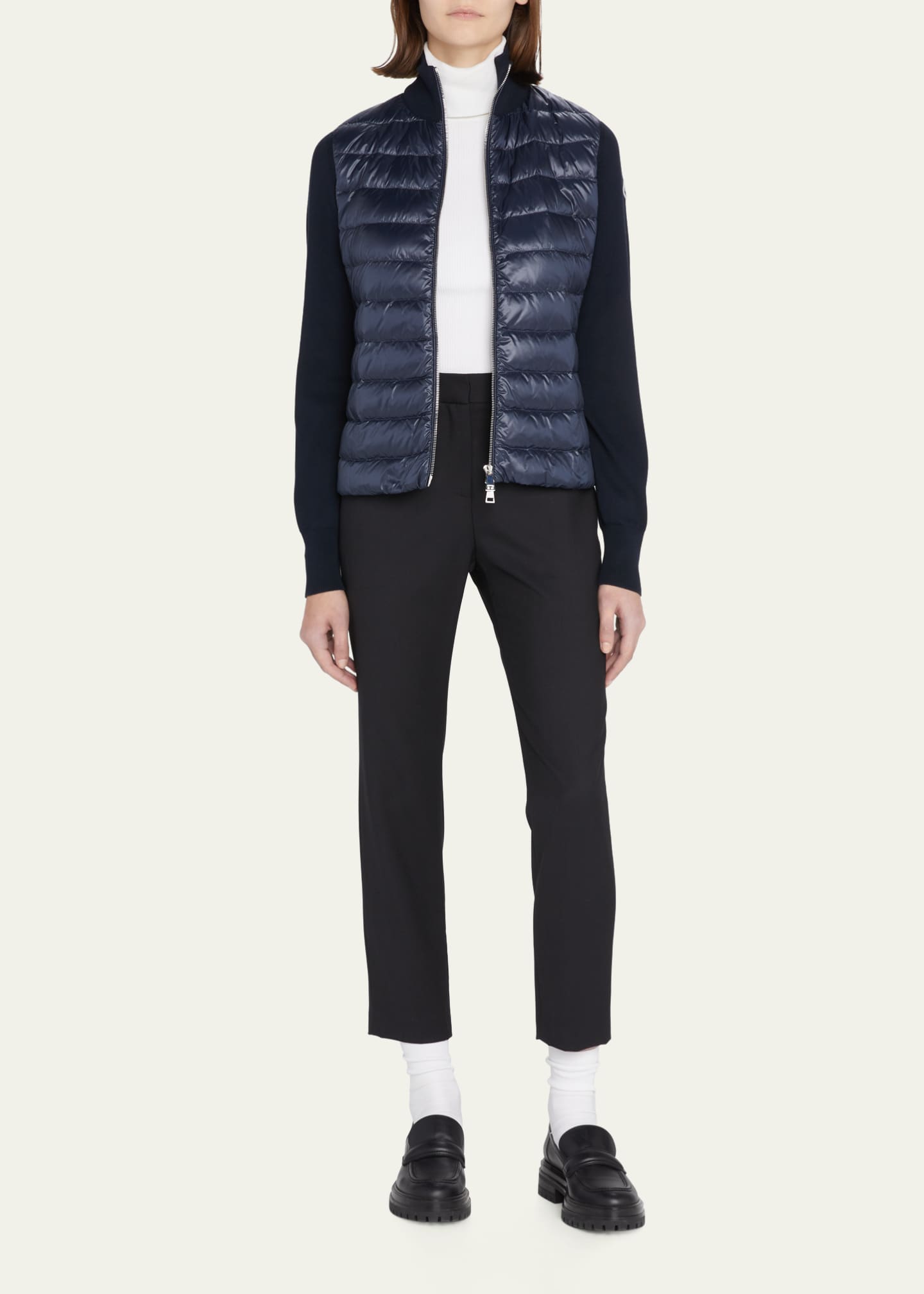 Moncler MixedMedia Cardigan Bergdorf Goodman