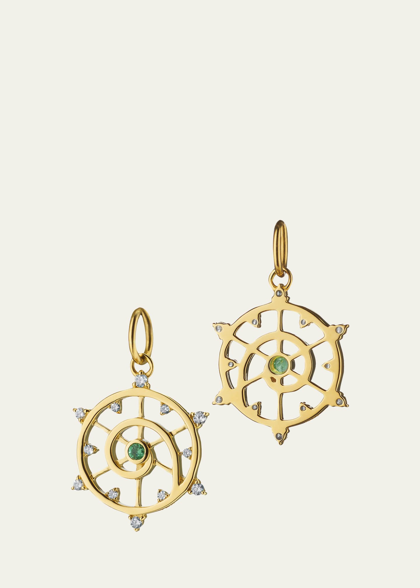 Monica Rich Kosann 18k Yellow Gold Mini Emerald Venus Charm