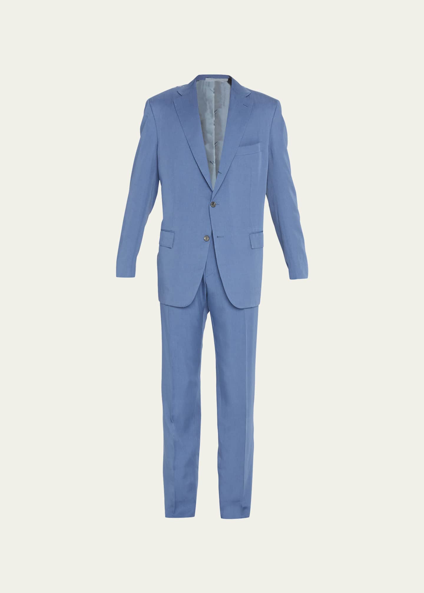 Kiton Men's TwoPiece Solid Suit Bergdorf Goodman