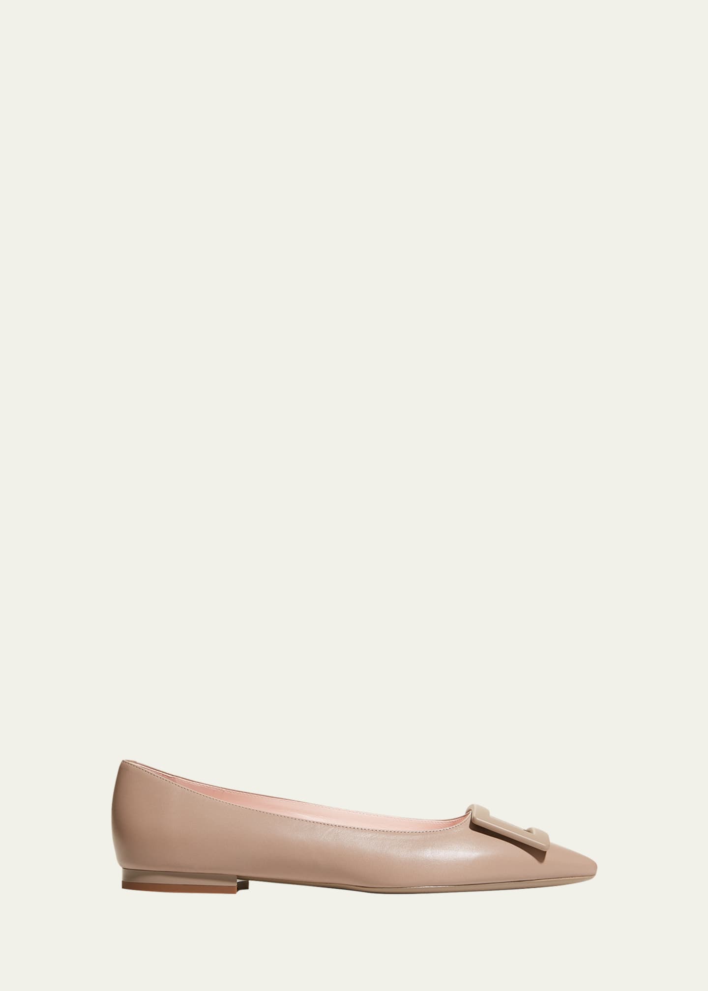 Roger Vivier Gommettine Leather Buckle Ballerina Flats - Bergdorf Goodman