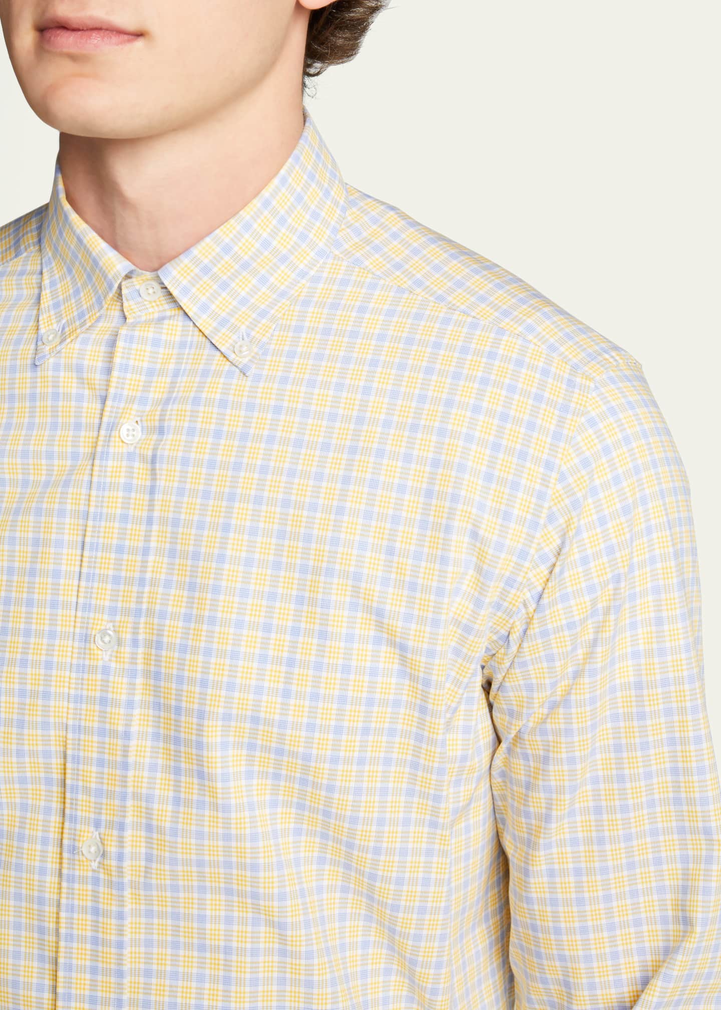 Men's Plaid Sport Shirt - Thumbnail 4