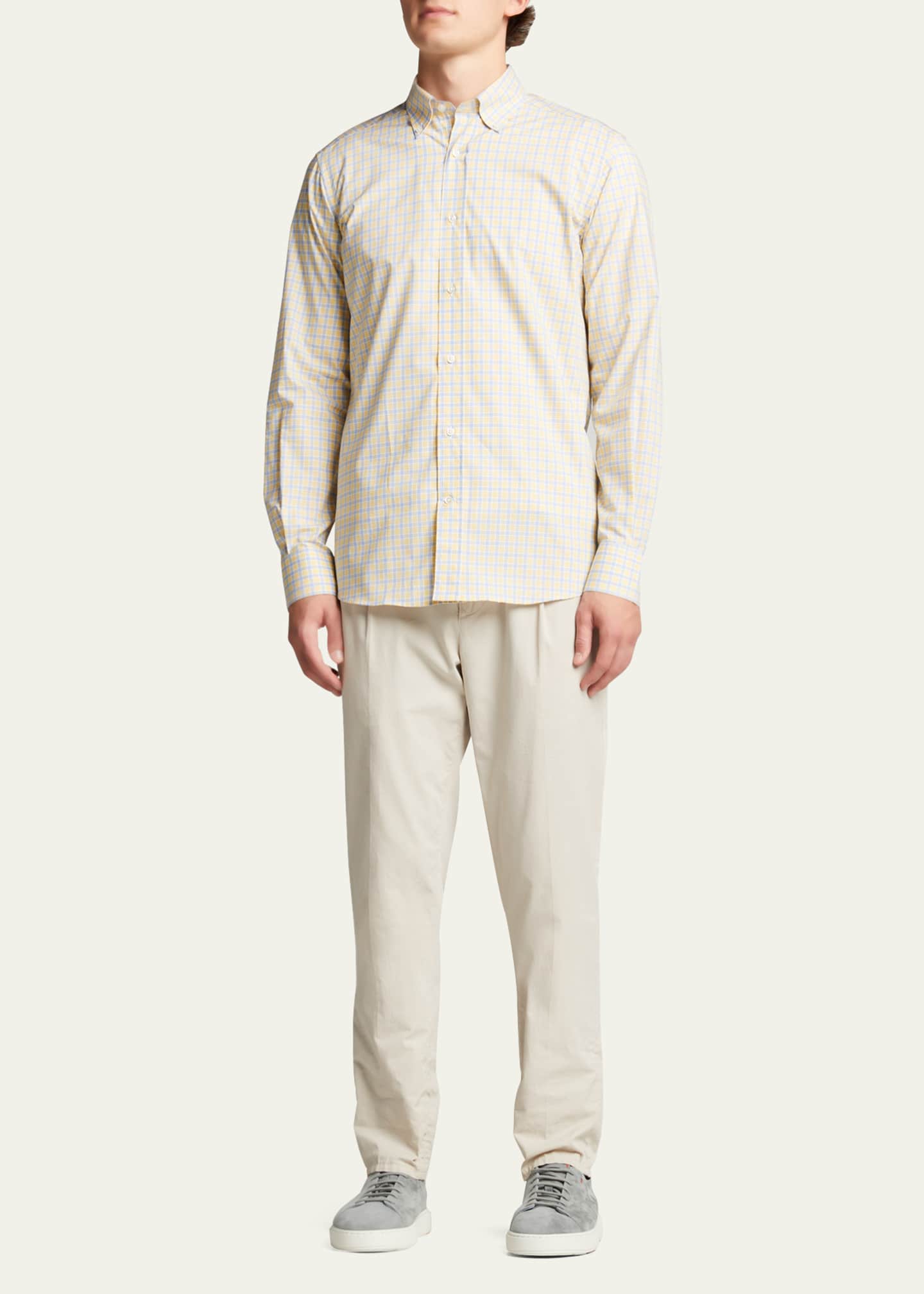 Men's Plaid Sport Shirt - Thumbnail 1
