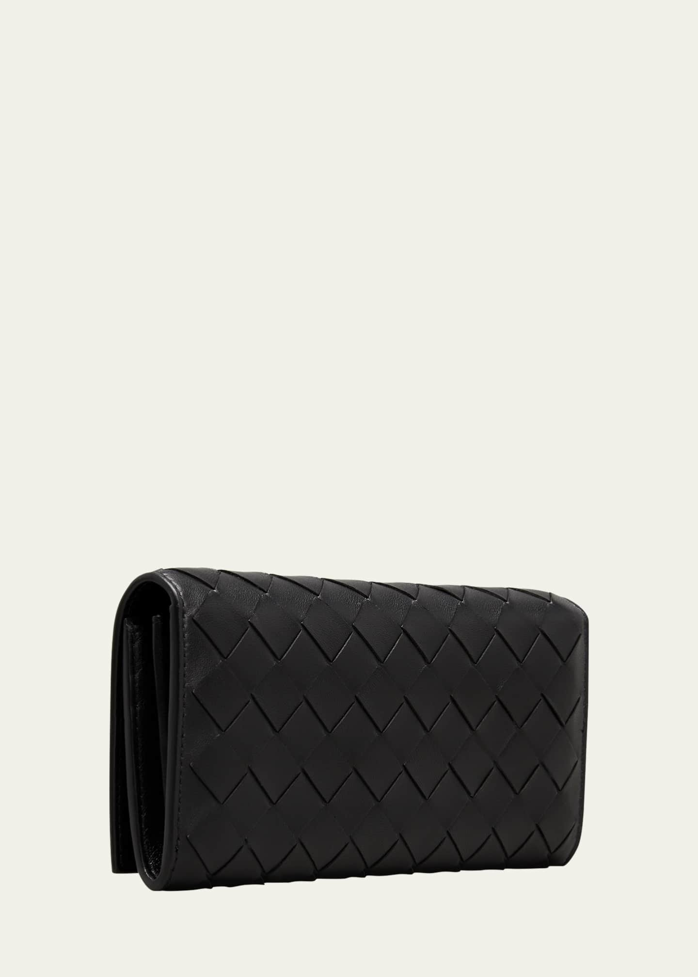 Bottega Veneta Shiny Napa Leather Flap Wallet - Bergdorf Goodman