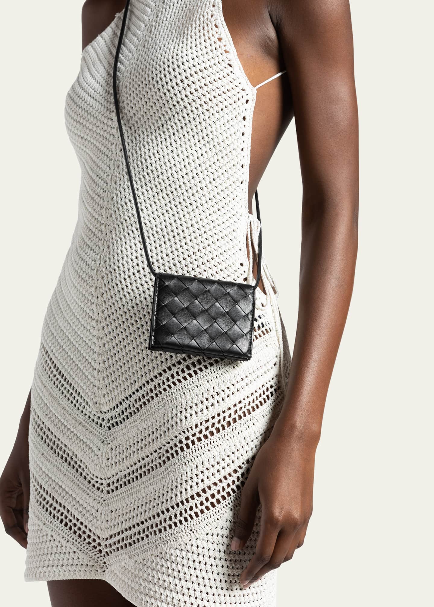 bottega veneta card case on strap