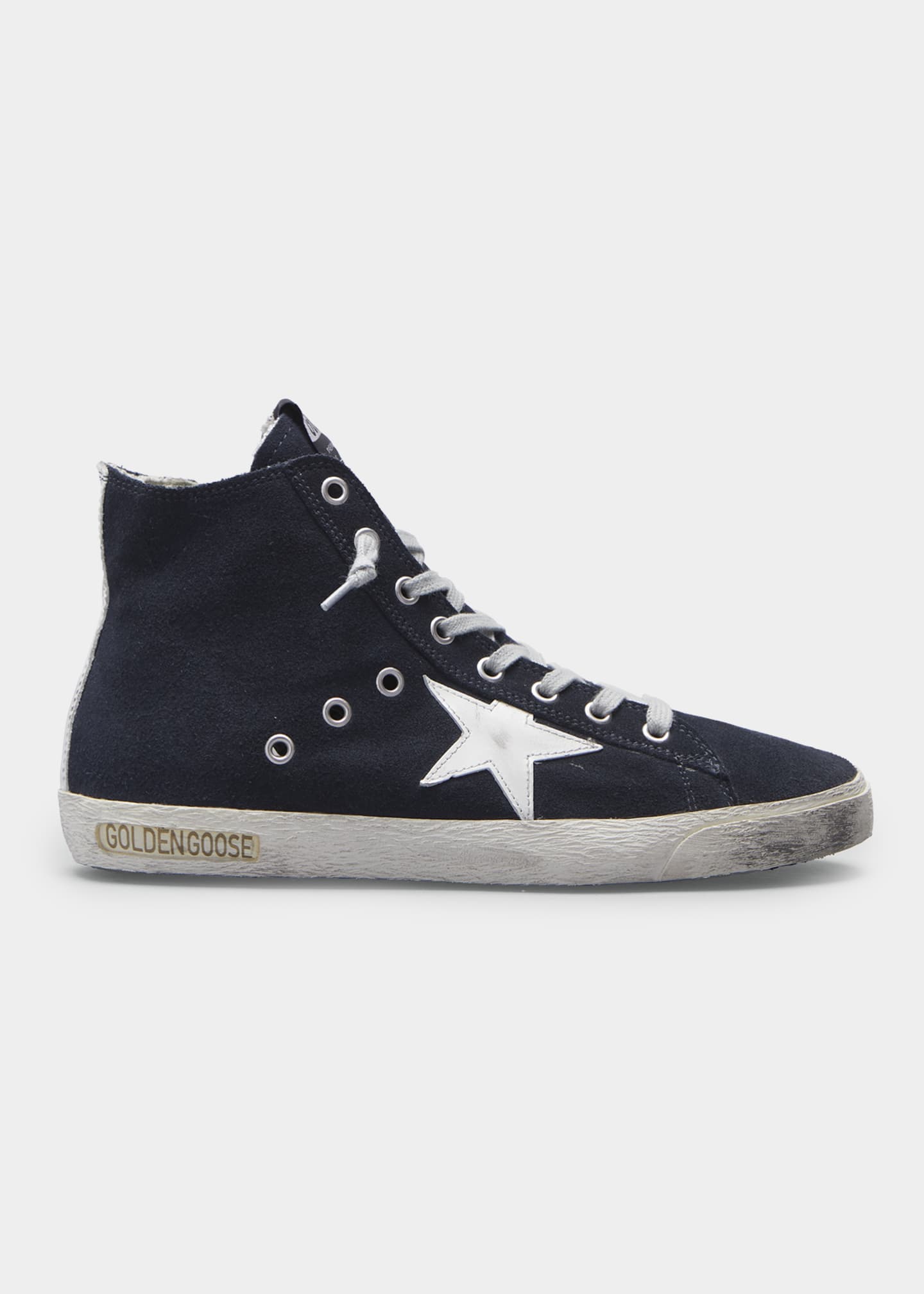 Golden Goose Francy Classic Suede Sneakers with Shiny Leather Star ...