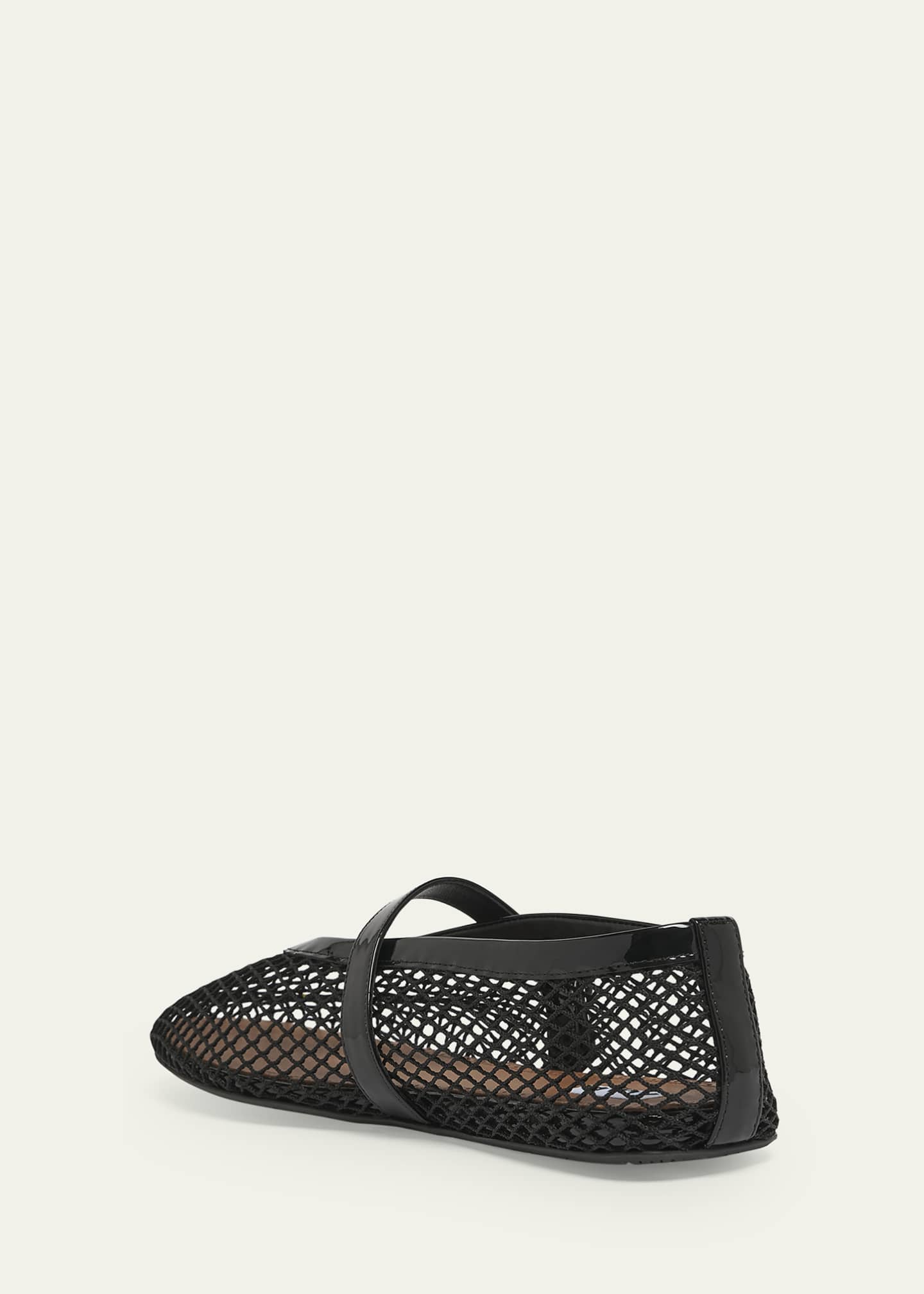 ALAÏA Women's Black FISHNET BALLET FLATS