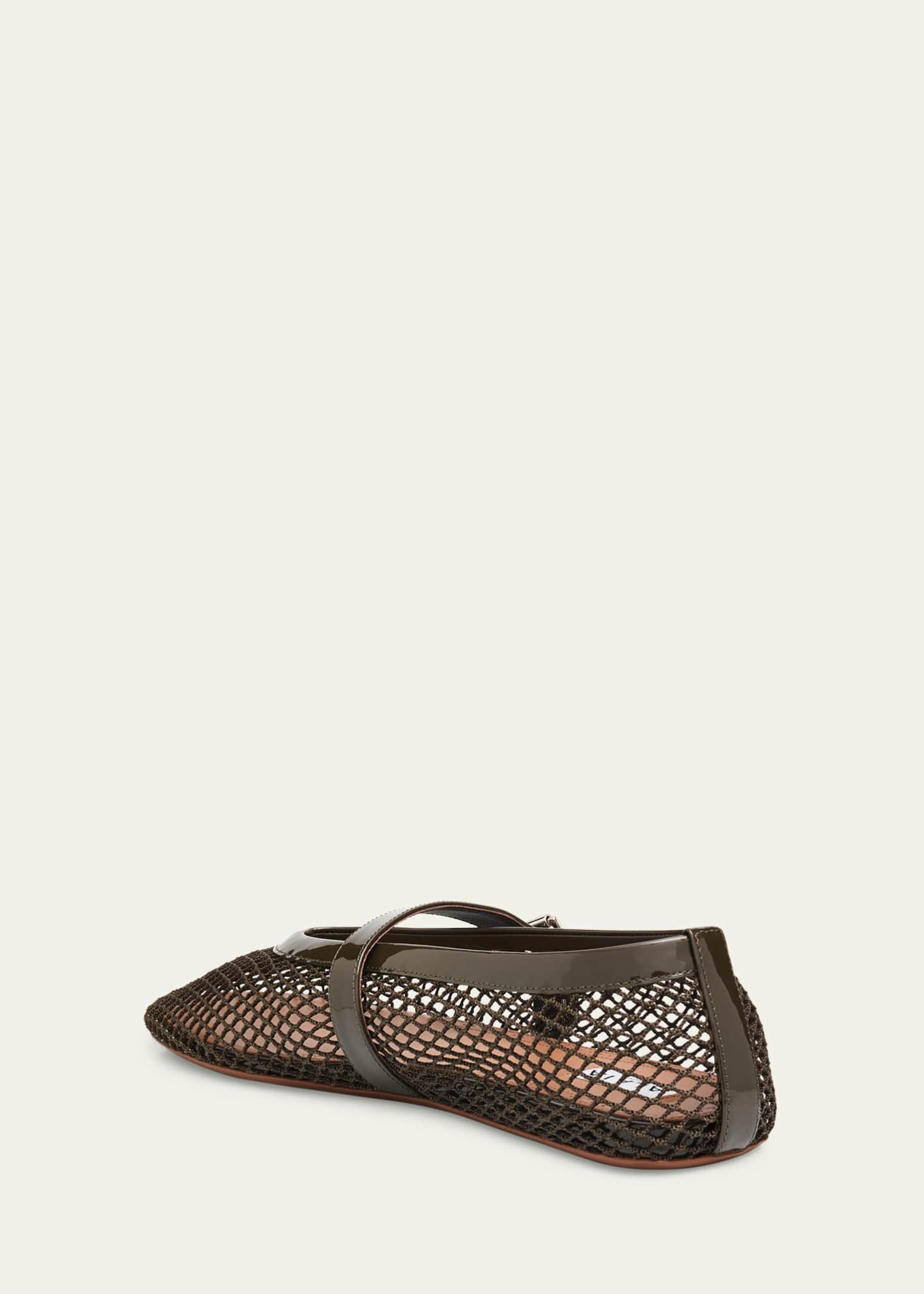 ALAIA Mesh Mary Jane Ballerina Flats Image 4 of 6