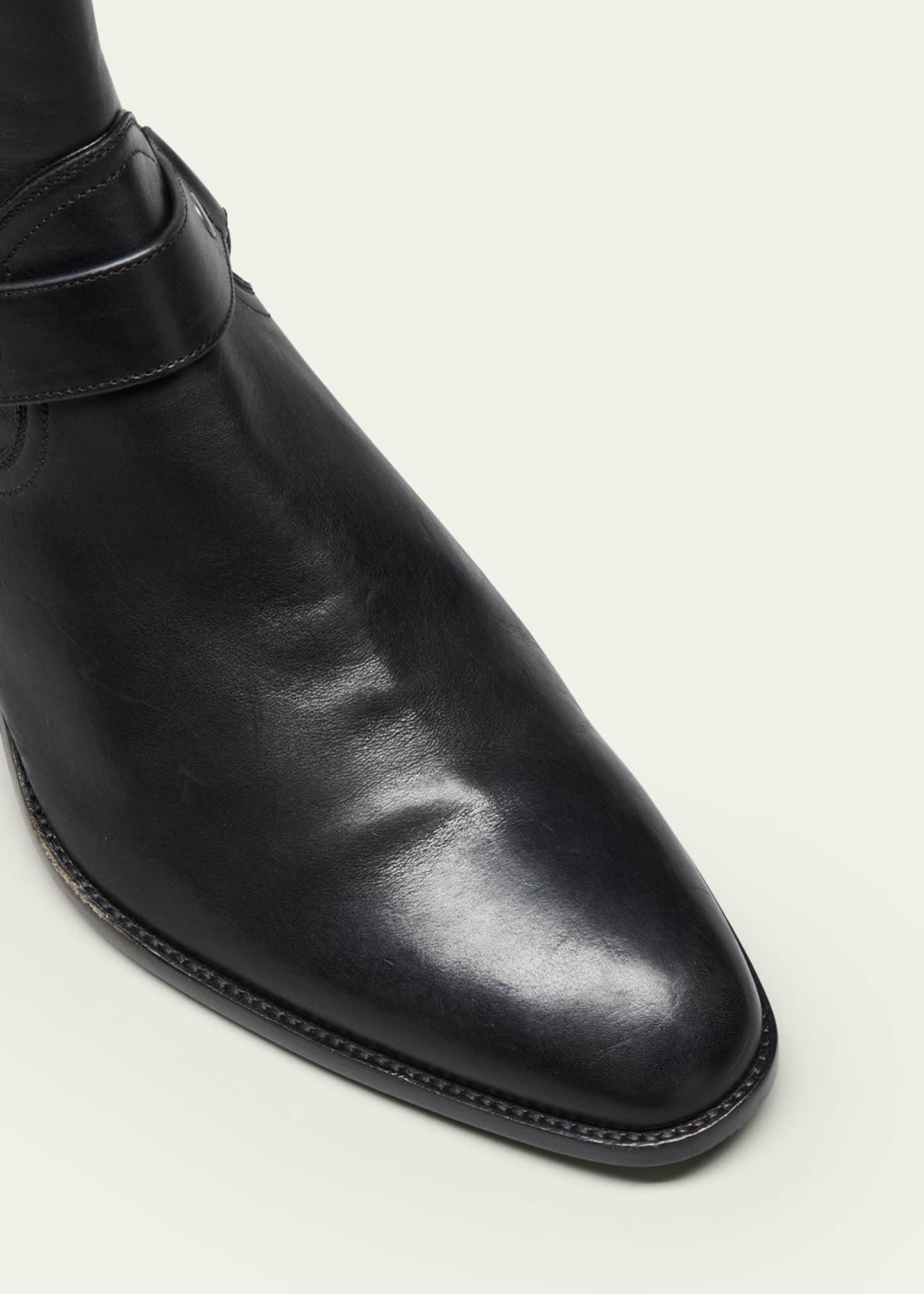 Saint Laurent Men s Wyatt 40 Harness Biker Boots Bergdorf Goodman