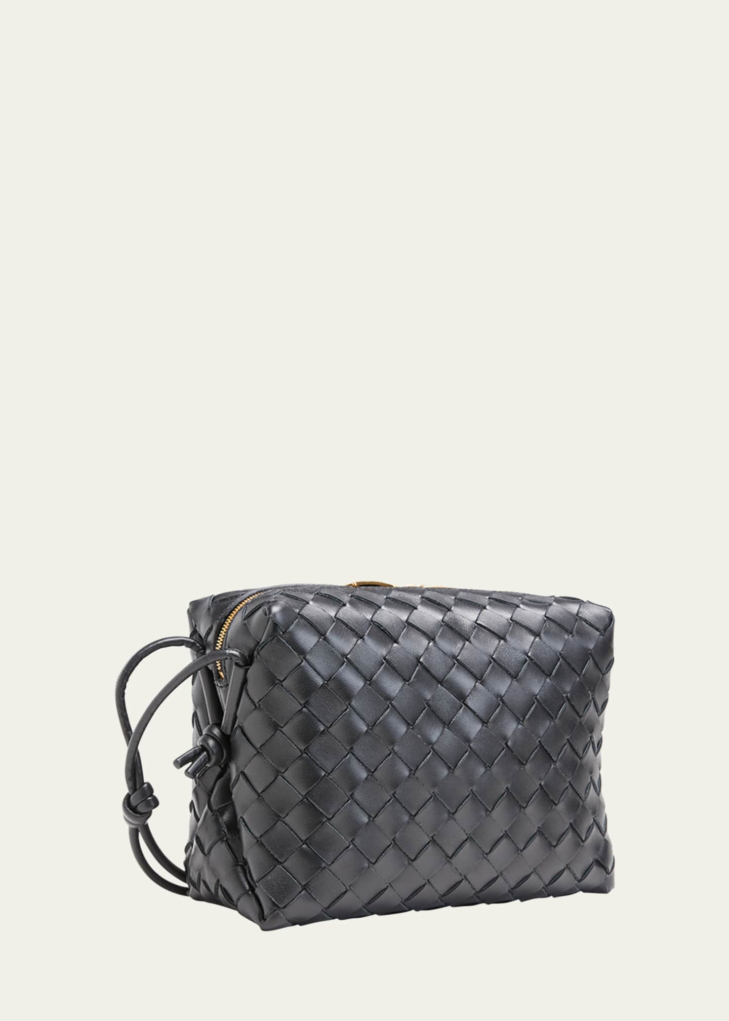 Loop Intrecciato Mini Shoulder Bag in Grey Bottega Veneta