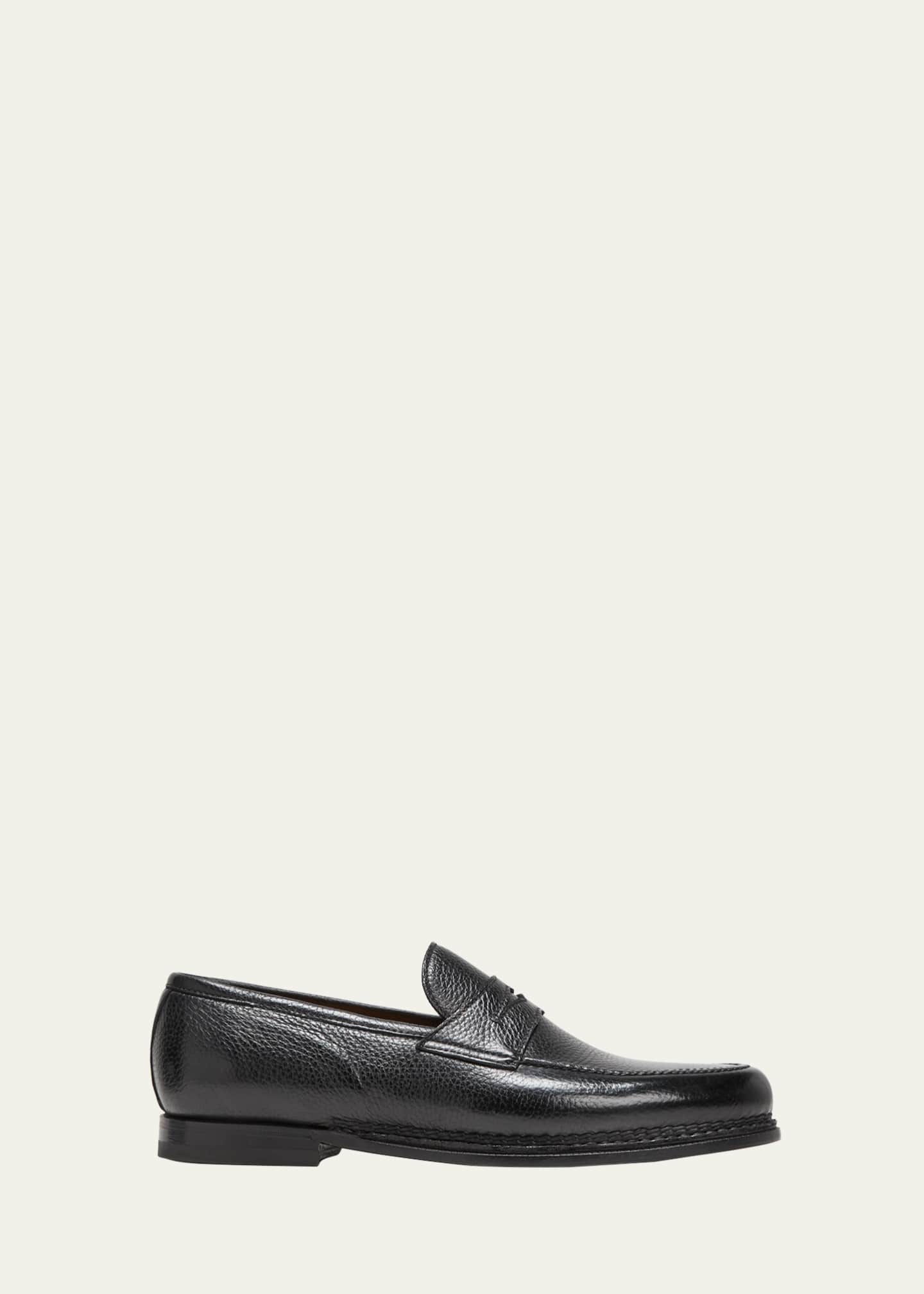Bontoni Men's Savarese II Deerskin Penny Loafers Image 1 of 5