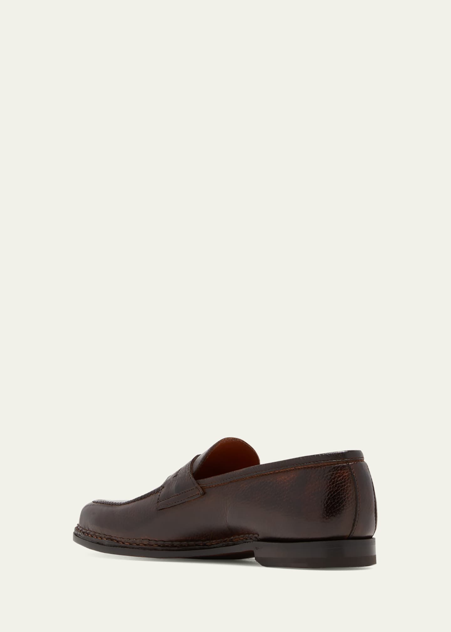 Bontoni Men's Savarese II Deerskin Penny Loafers Image 4 of 5