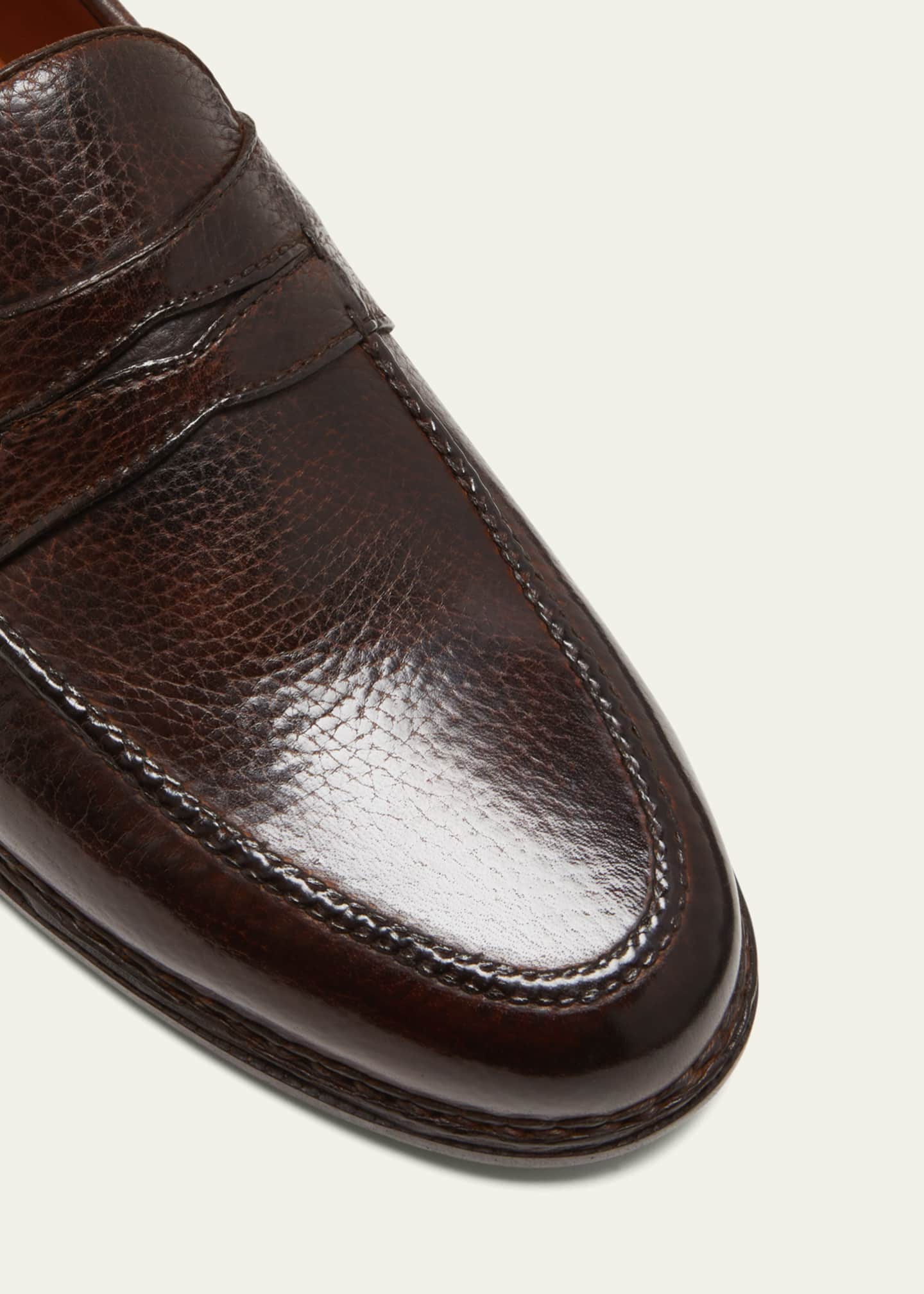 Bontoni Men's Savarese II Deerskin Penny Loafers Image 5 of 5