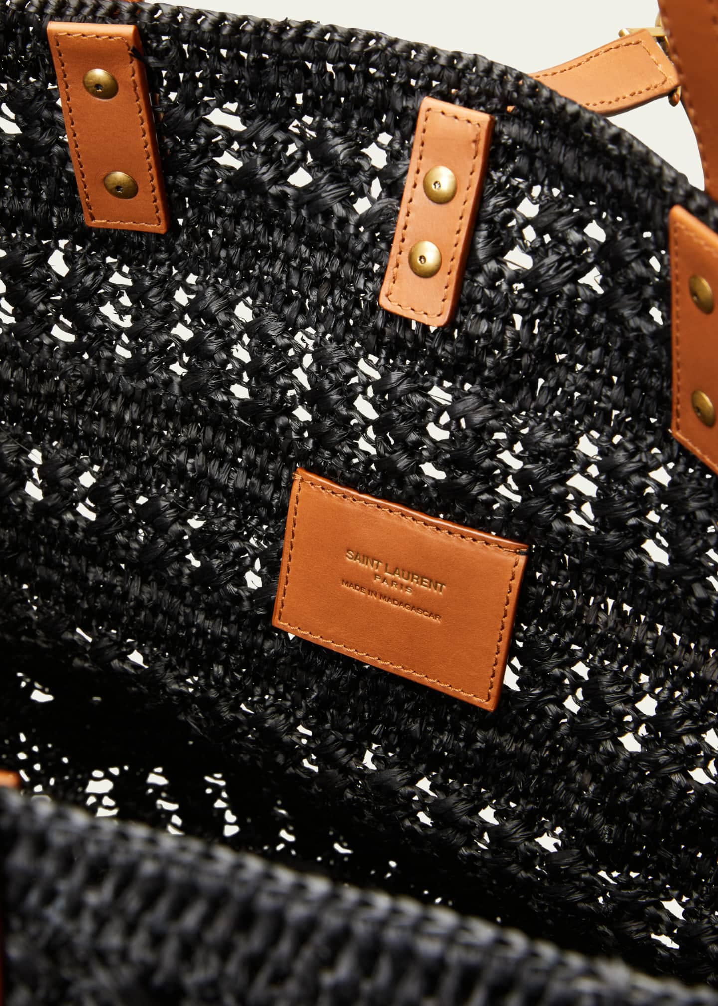 Saint Laurent Panier Medium raffia tote bag