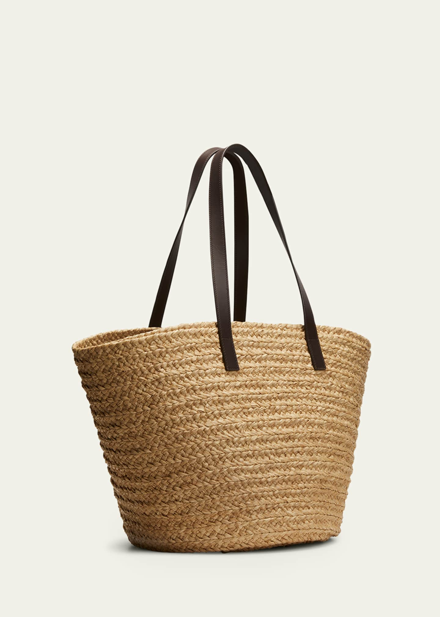 Saint Laurent YSL Small Basket Raffia Tote Bag - Bergdorf Goodman