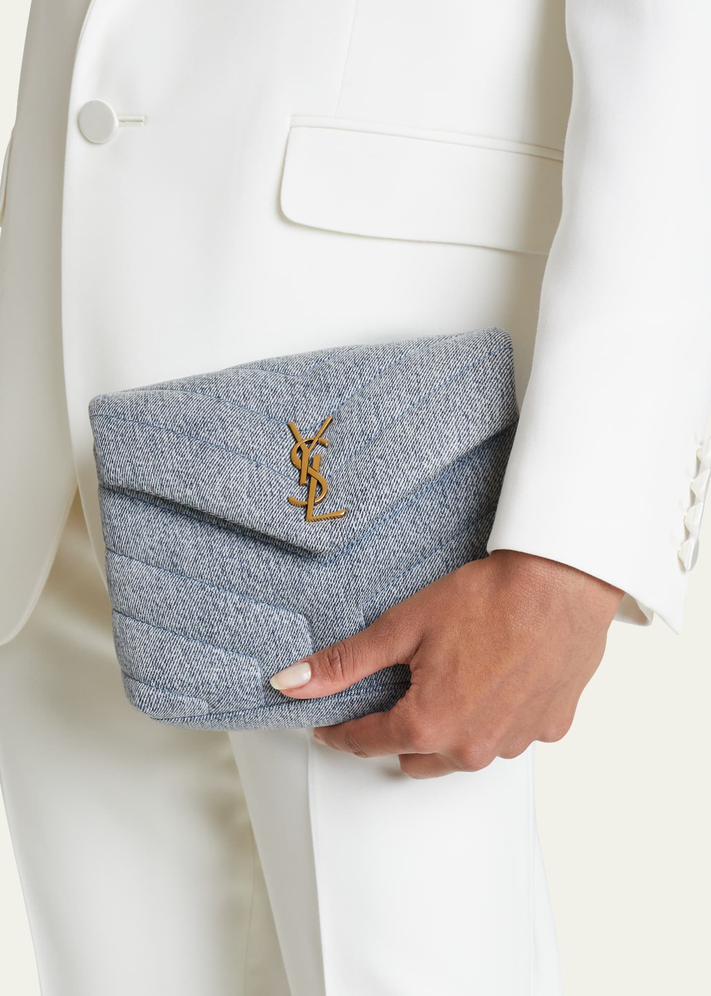 Denim saint laurent bag clearance