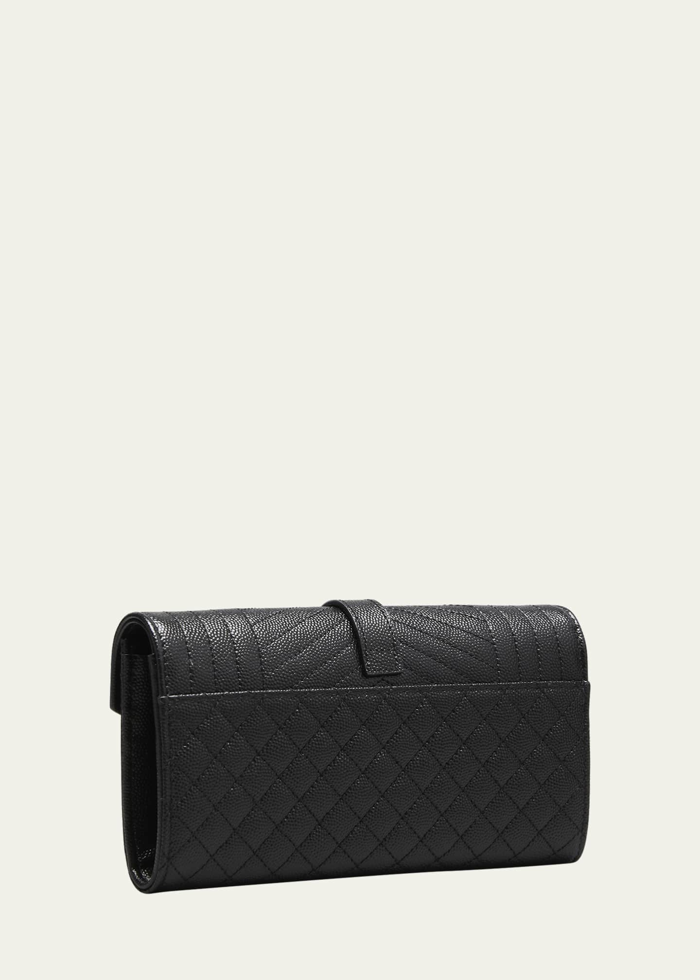 Saint Laurent Ysl Triquilt Flap Continental Wallet