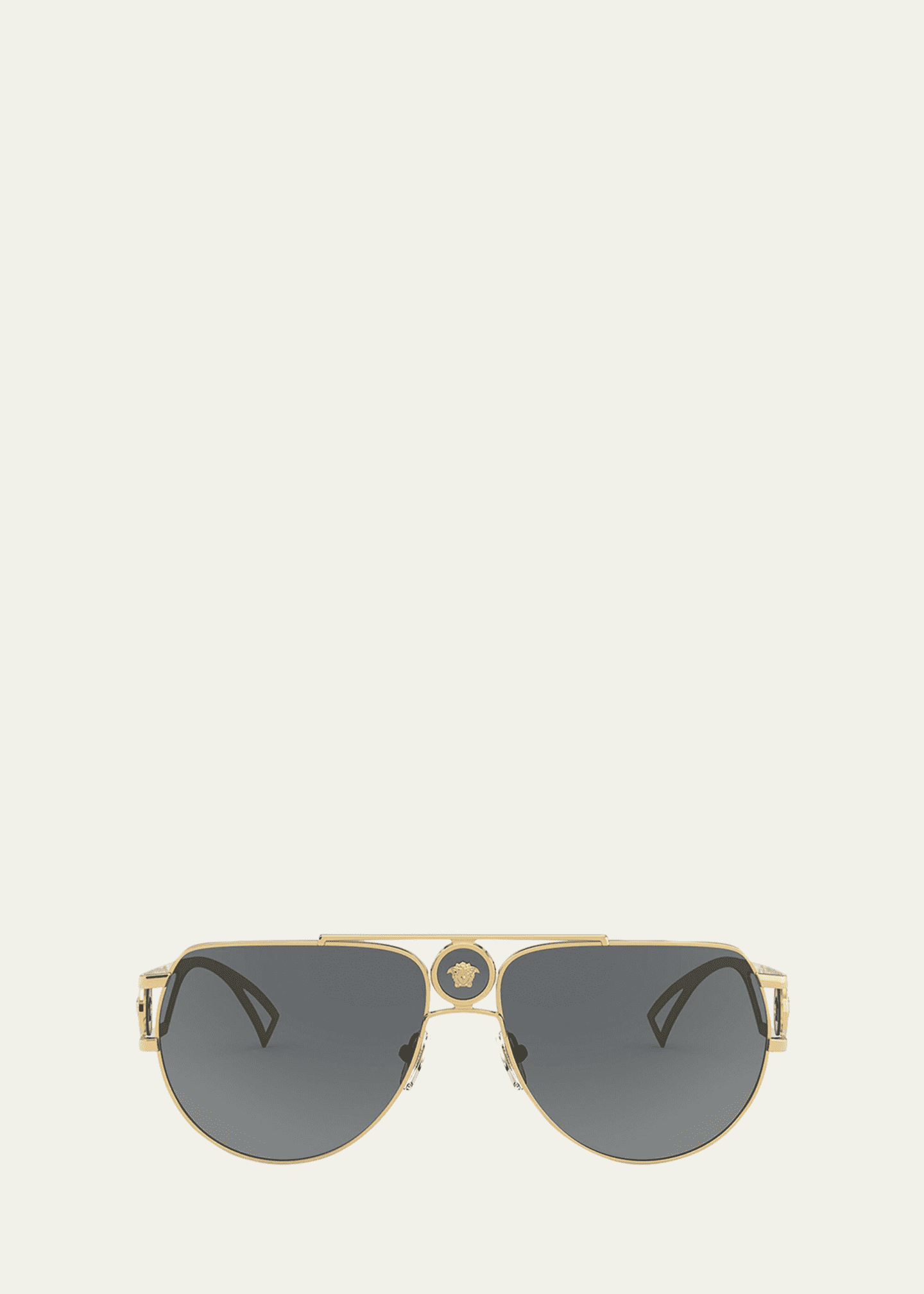 Versace Medusa Cutout Metal Aviator Sunglasses Bergdorf Goodman 