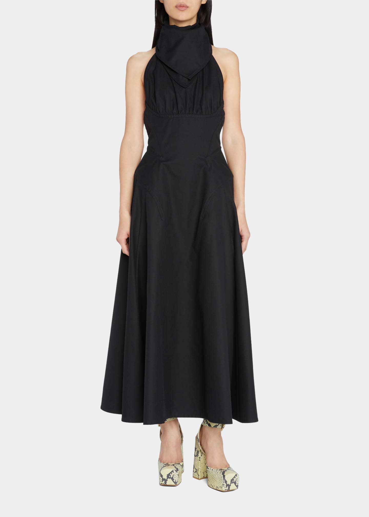 Bottega Veneta Python-Print Buckle Platform Pumps - Bergdorf Goodman