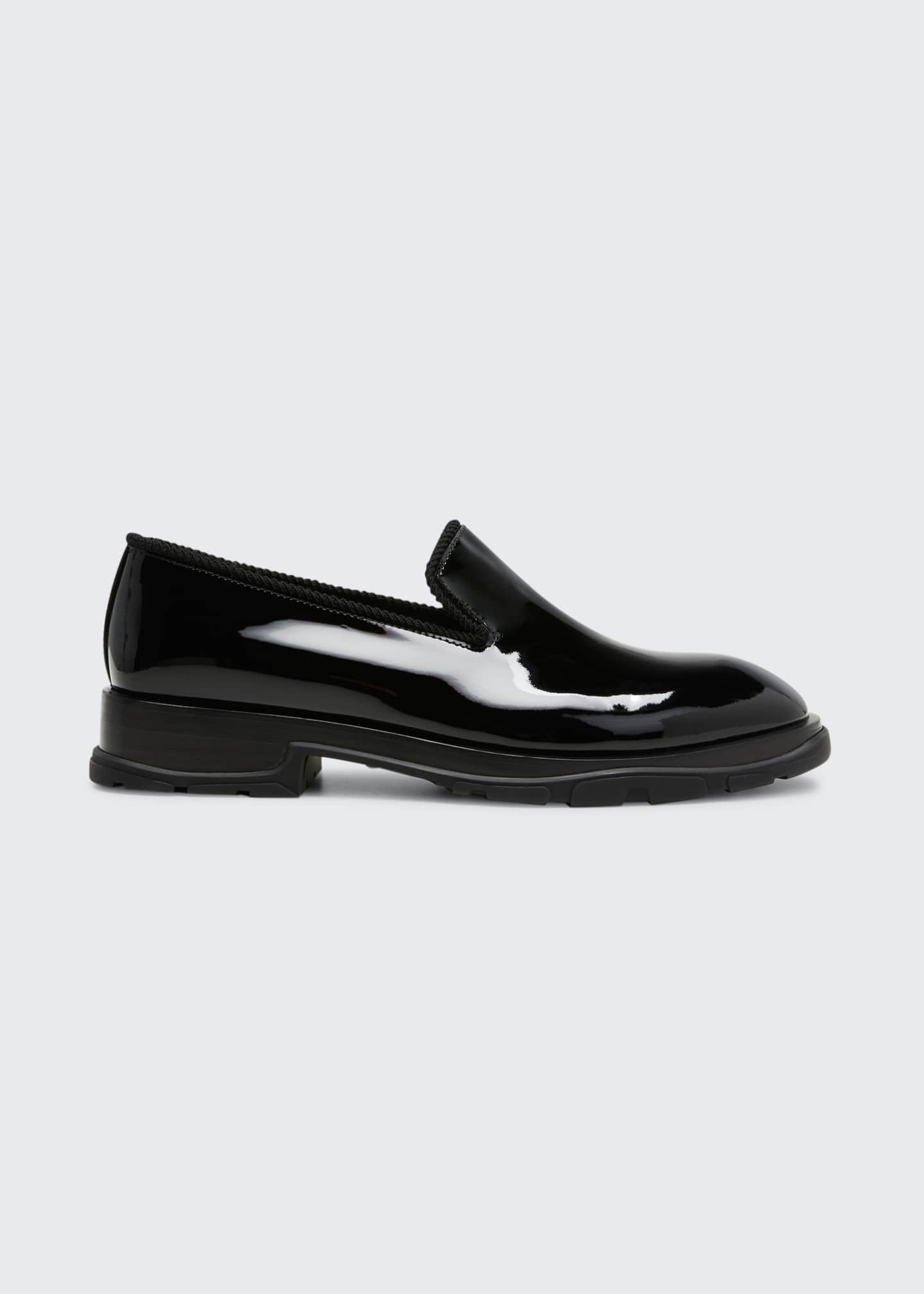 Alexander McQueen Men's Shiny Leather Loafers - Bergdorf Goodman