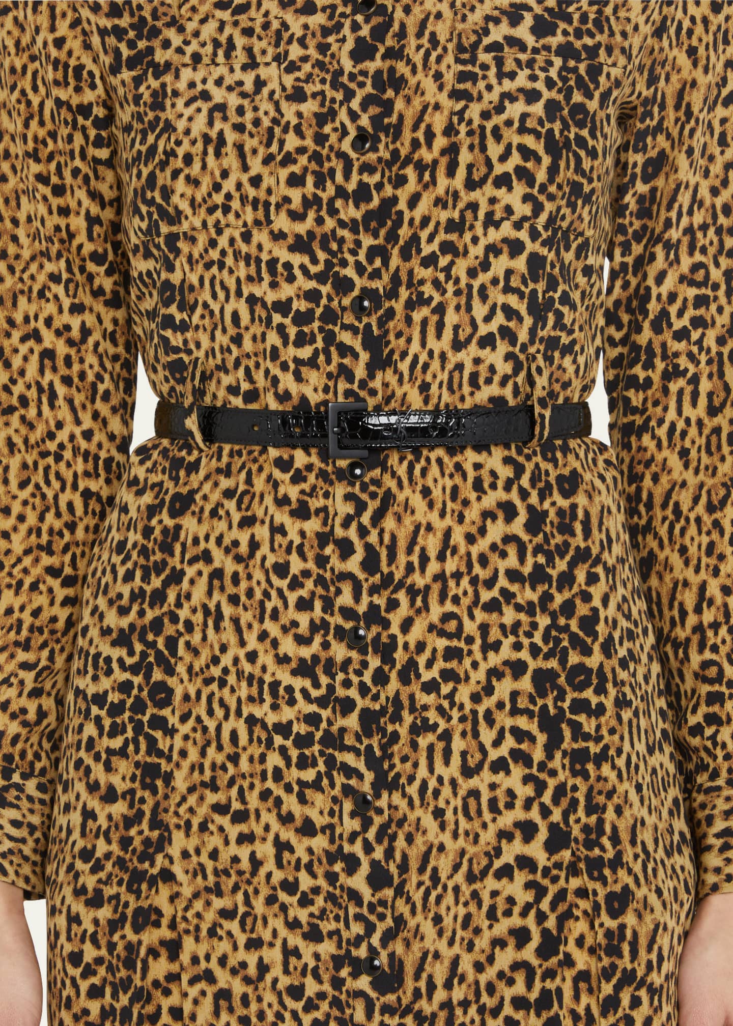 saint laurent croc belt