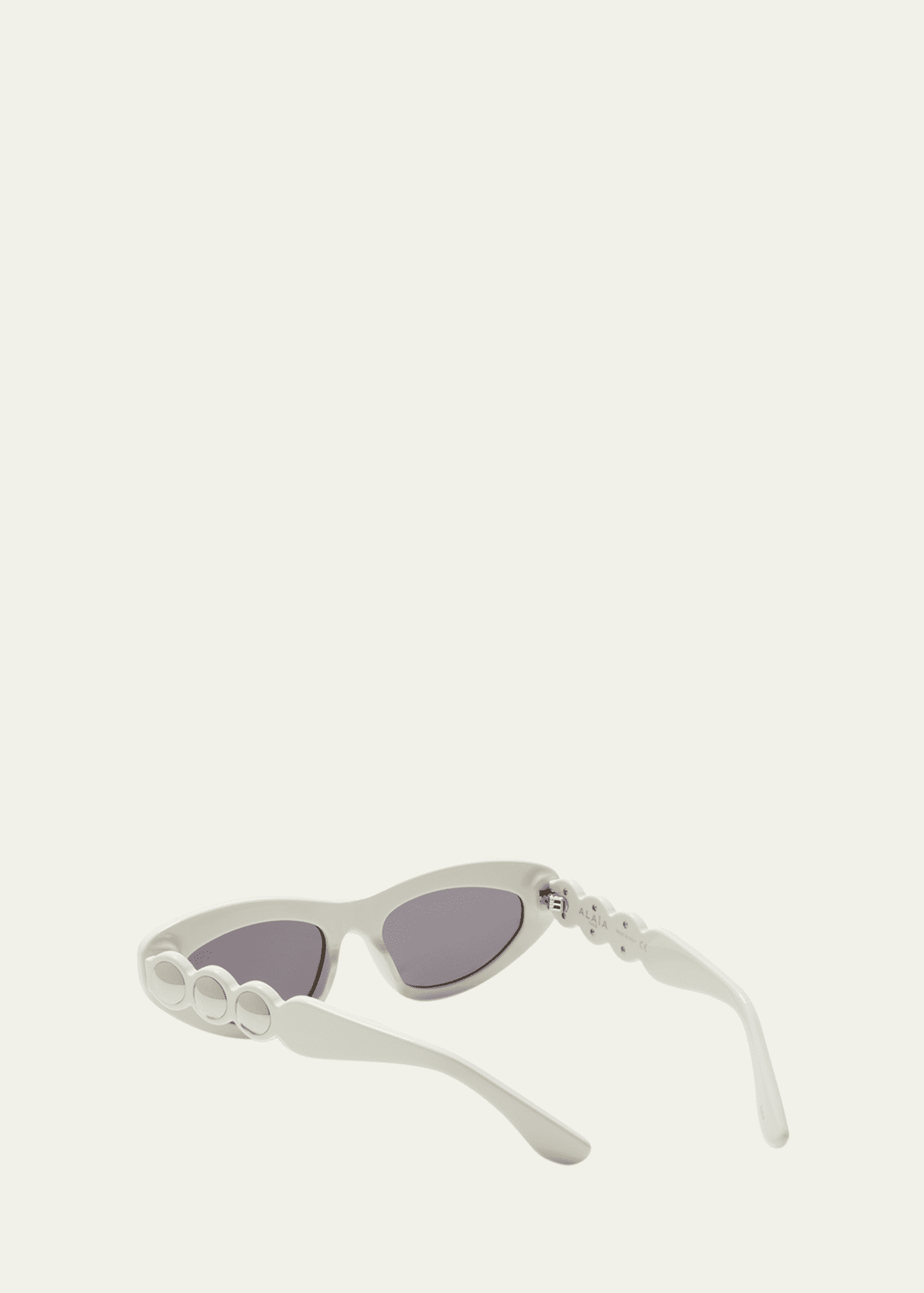 ALAIA Scallop Stud Metal & Acetate Cat-Eye Sunglasses Image 3 of 5