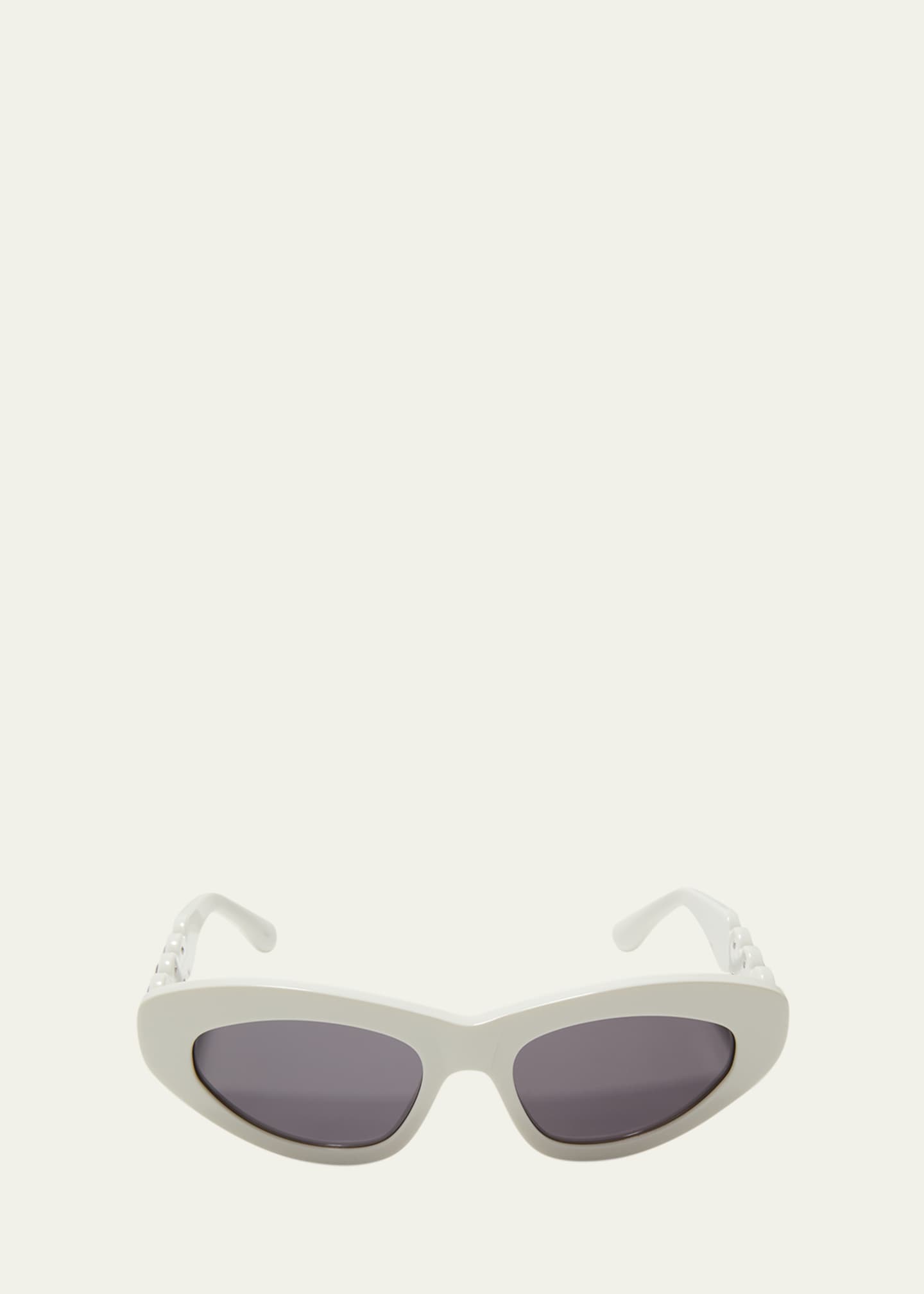 ALAIA Scallop Stud Metal & Acetate Cat-Eye Sunglasses Image 1 of 5
