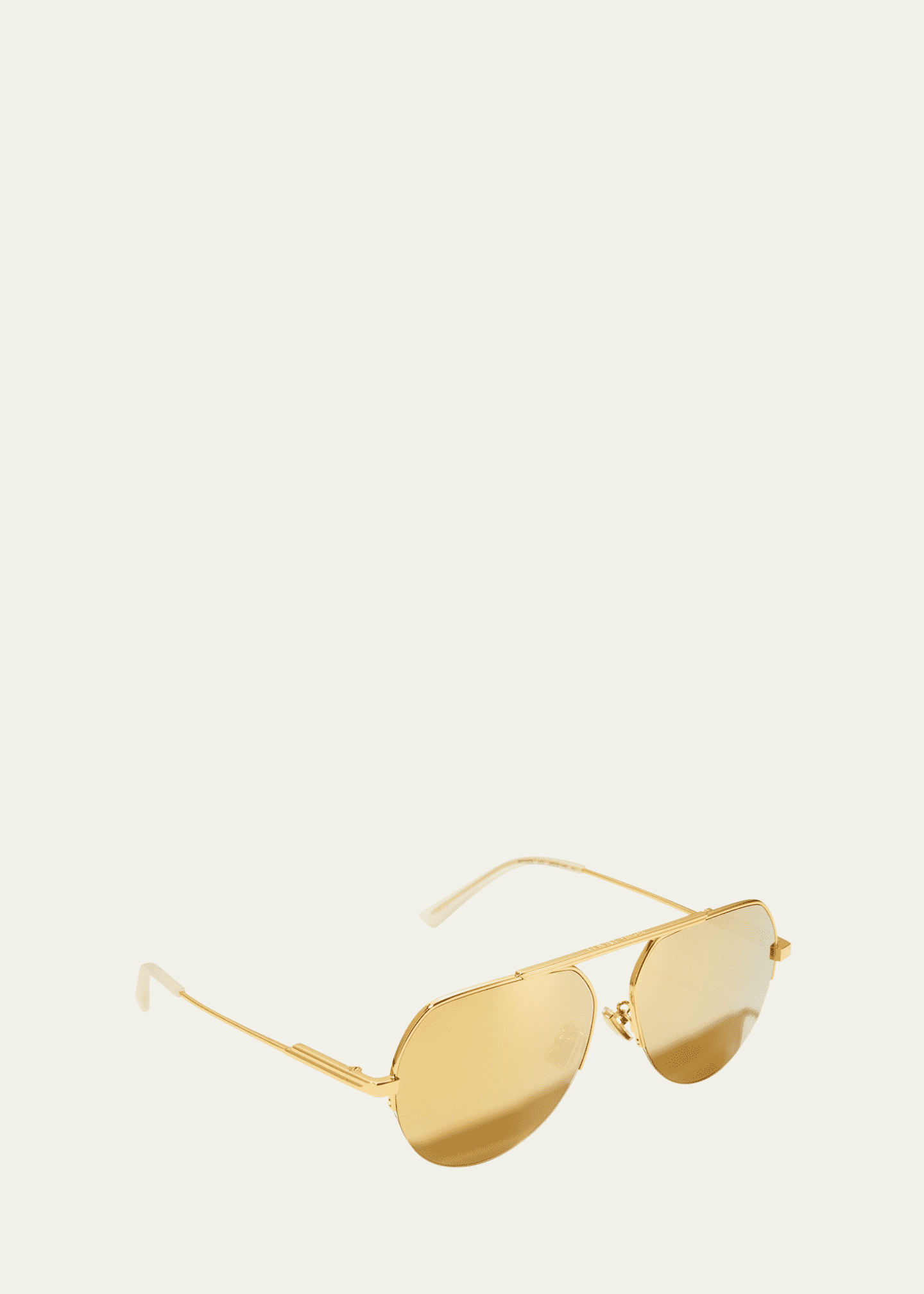 Bottega Veneta Mirrored Metal & Acetate Aviator Sunglasses