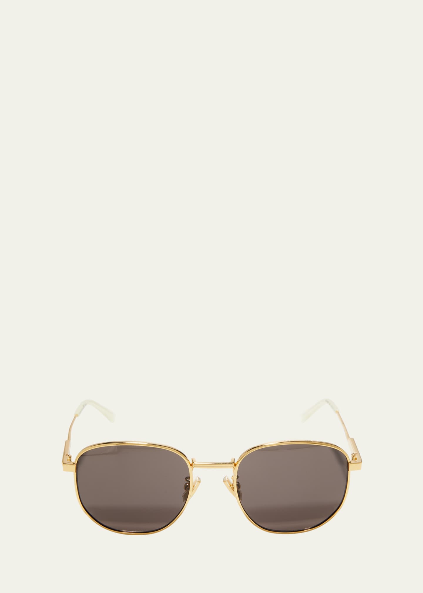 Bottega Veneta Oval Metal Sunglasses - Bergdorf Goodman
